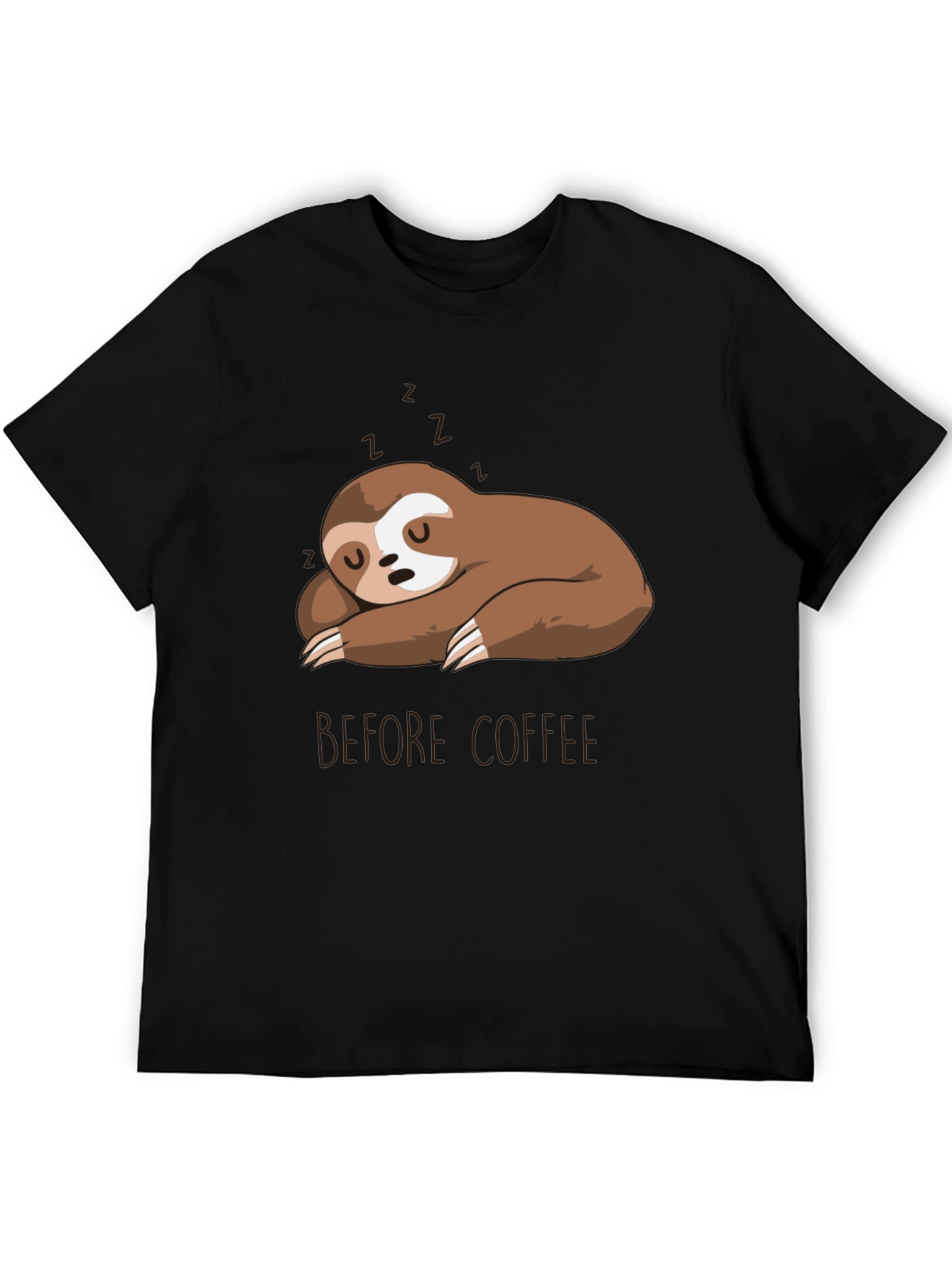 Sloth Before Coffee Graphic T-Shirt