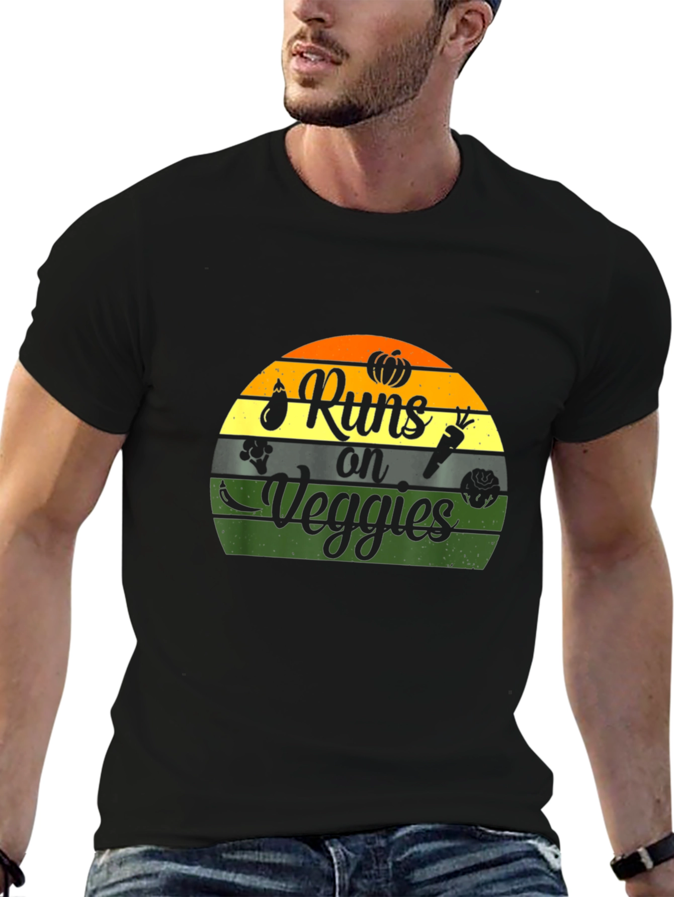 Runs on Veggies Graphic Tee - Vegan Shirt