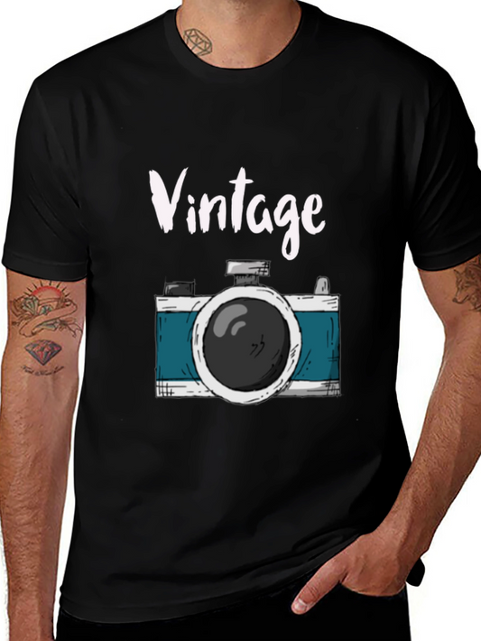 Vintage Camera Graphic Tee - Stylish Retro Design