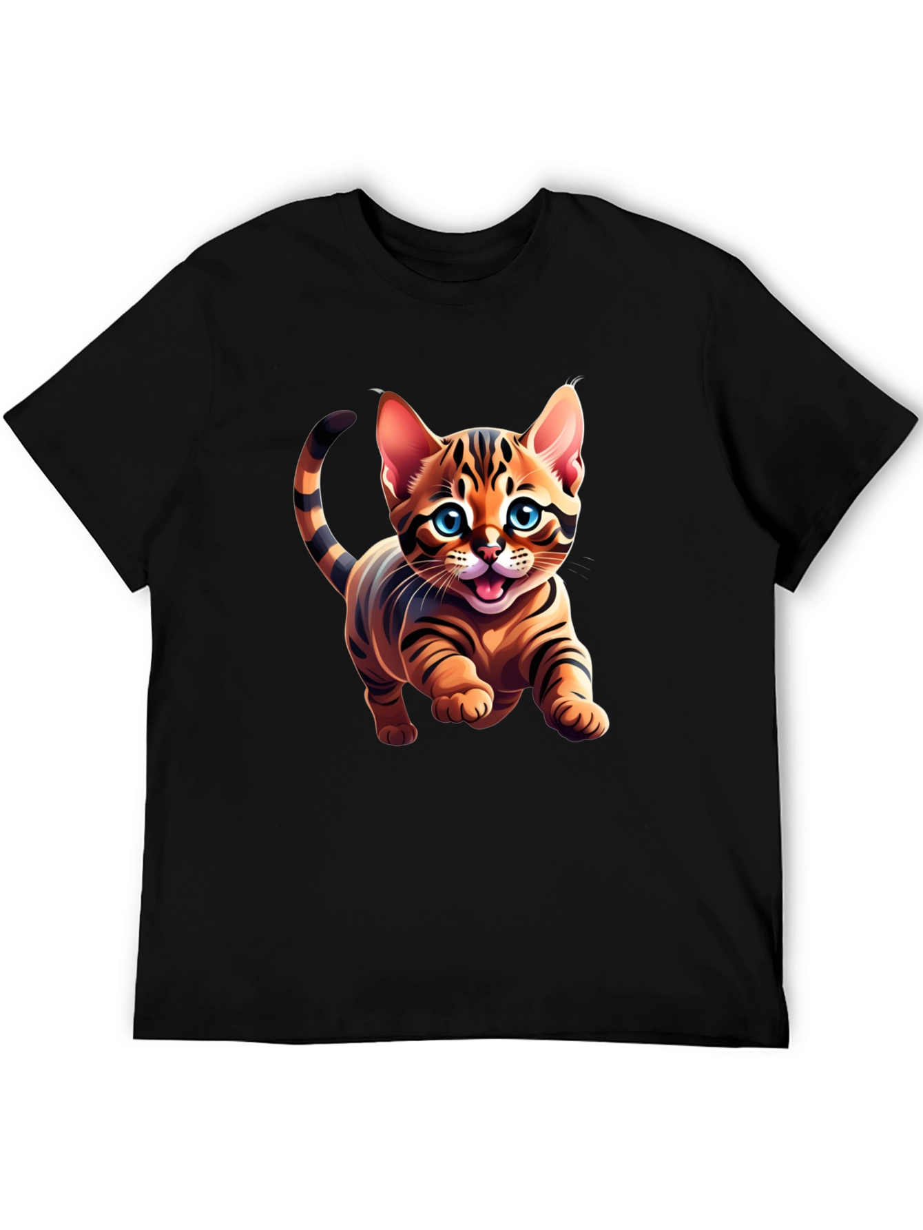 Cute Cartoon Kitten Graphic Tee