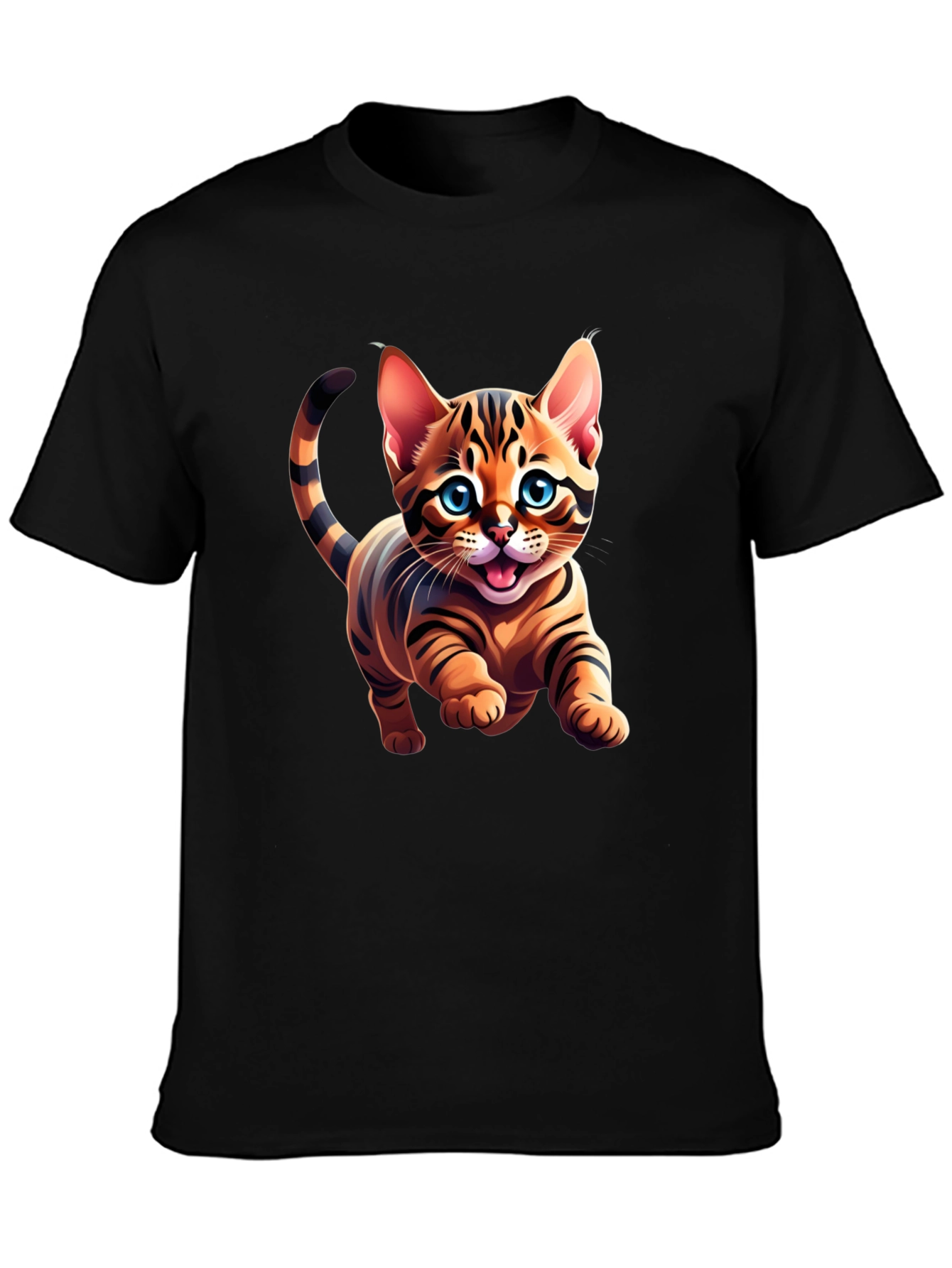 Cute Cartoon Kitten Graphic Tee