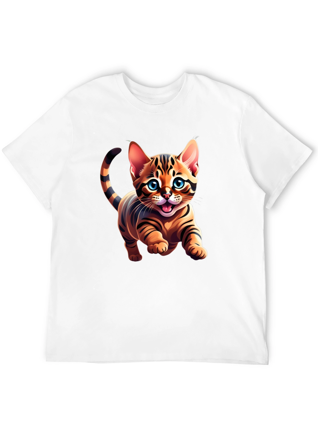 Cute Cartoon Kitten Graphic Tee