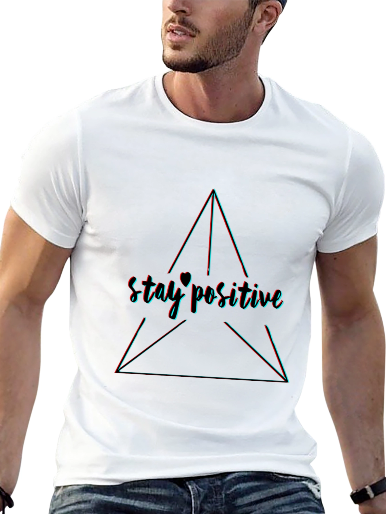 Stay Positive Graphic Tee - Trendy Comfort