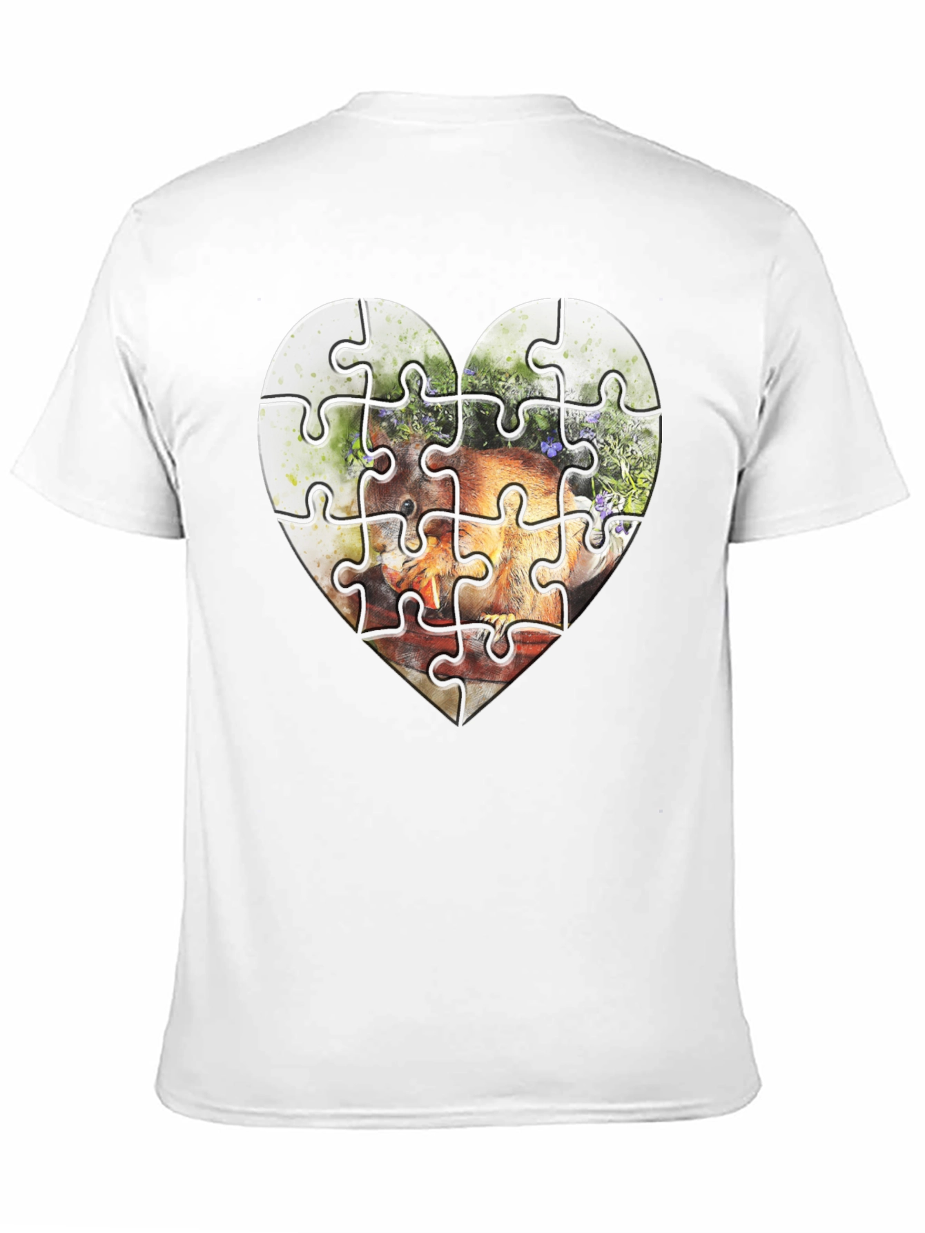 Heart Puzzle Graphic Tee - Unique Design