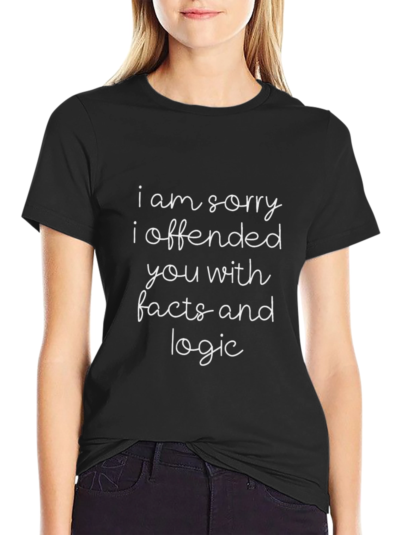 Funny Facts and Logic Black T-Shirt