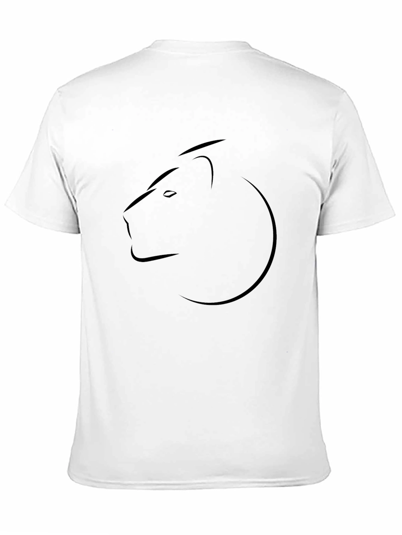 Mens Black Lion Graphic Tee - Casual Style
