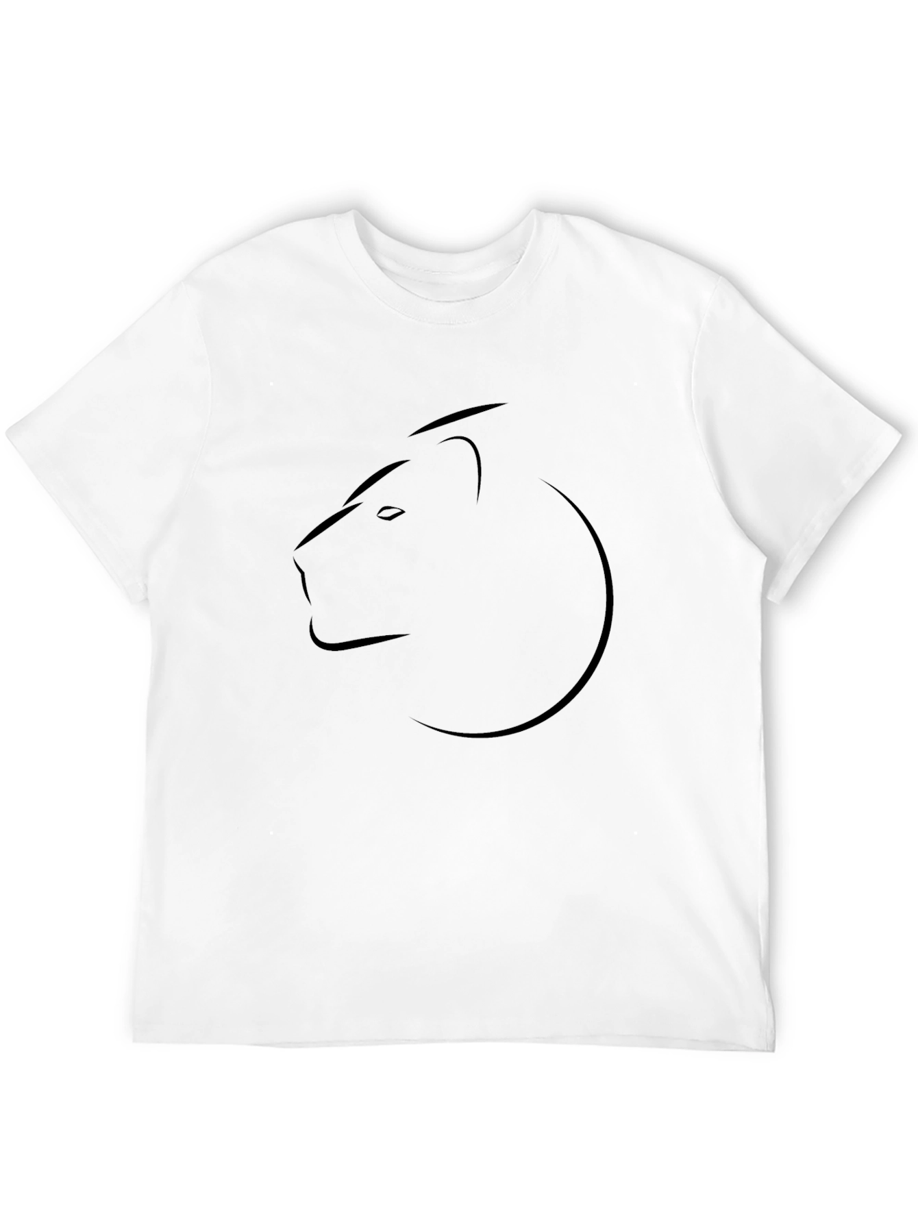 Mens Black Lion Graphic Tee - Casual Style