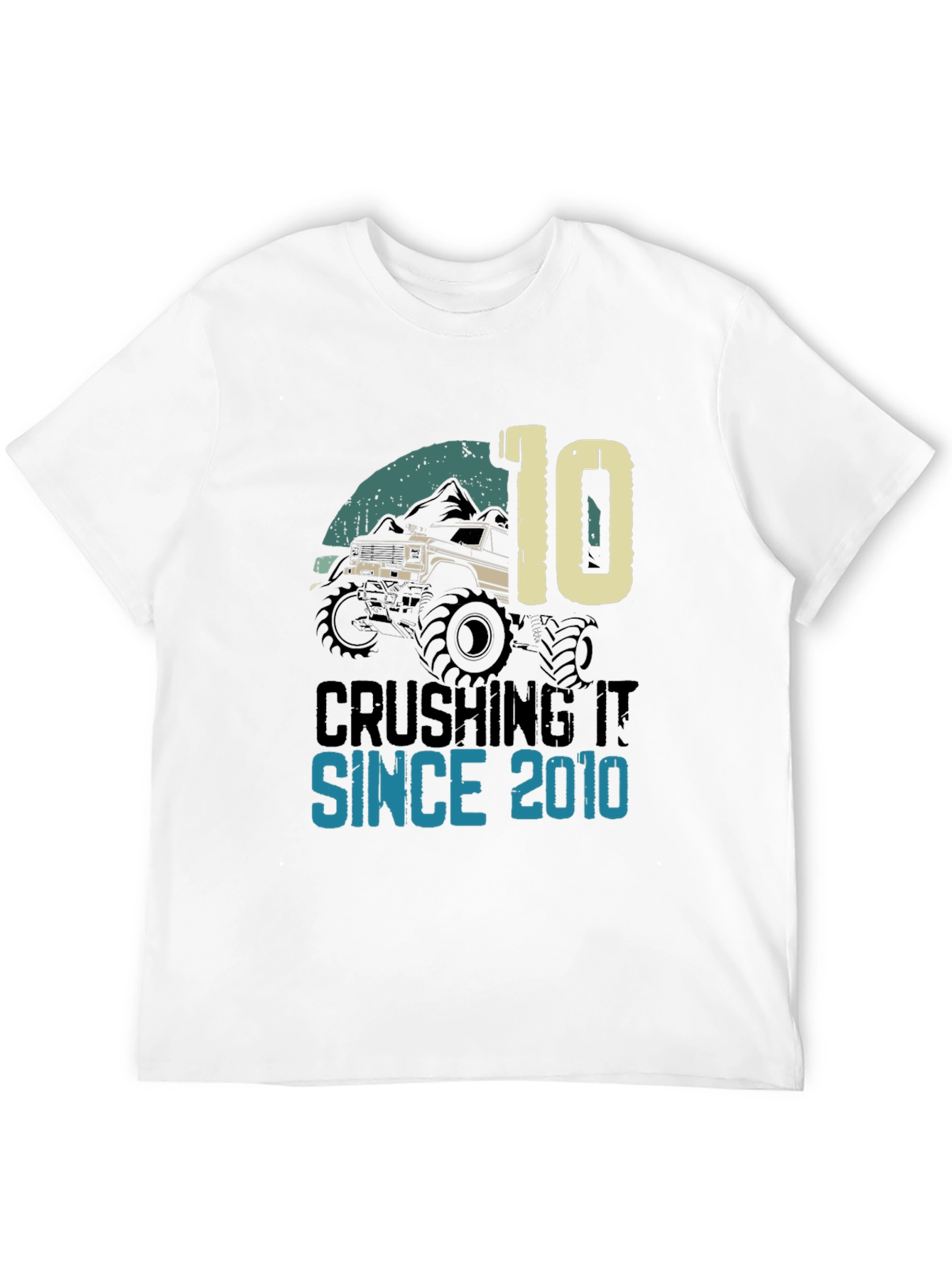 Crushing It Since 2010 Monster Truck Birthday Tee