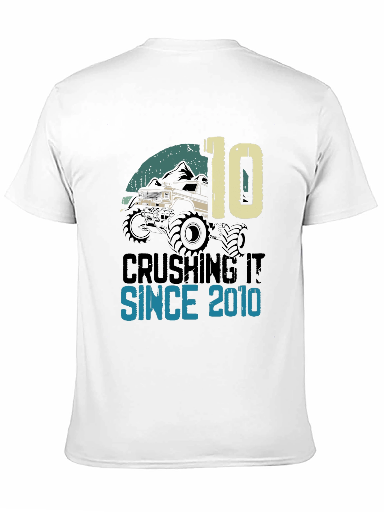 Crushing It Since 2010 Monster Truck Birthday Tee
