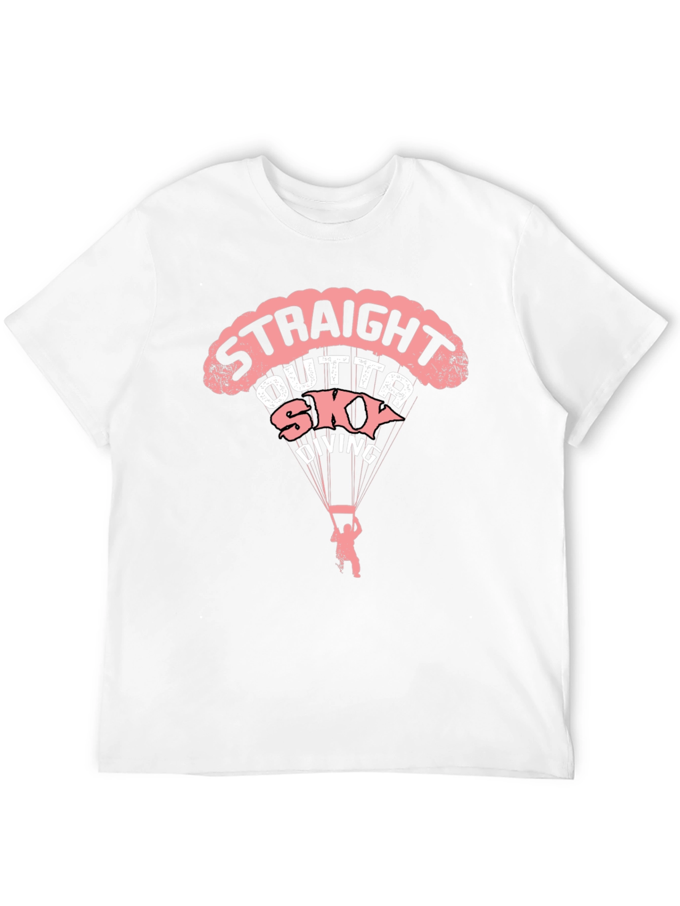 Straight Outta Skydiving Black Graphic Tee