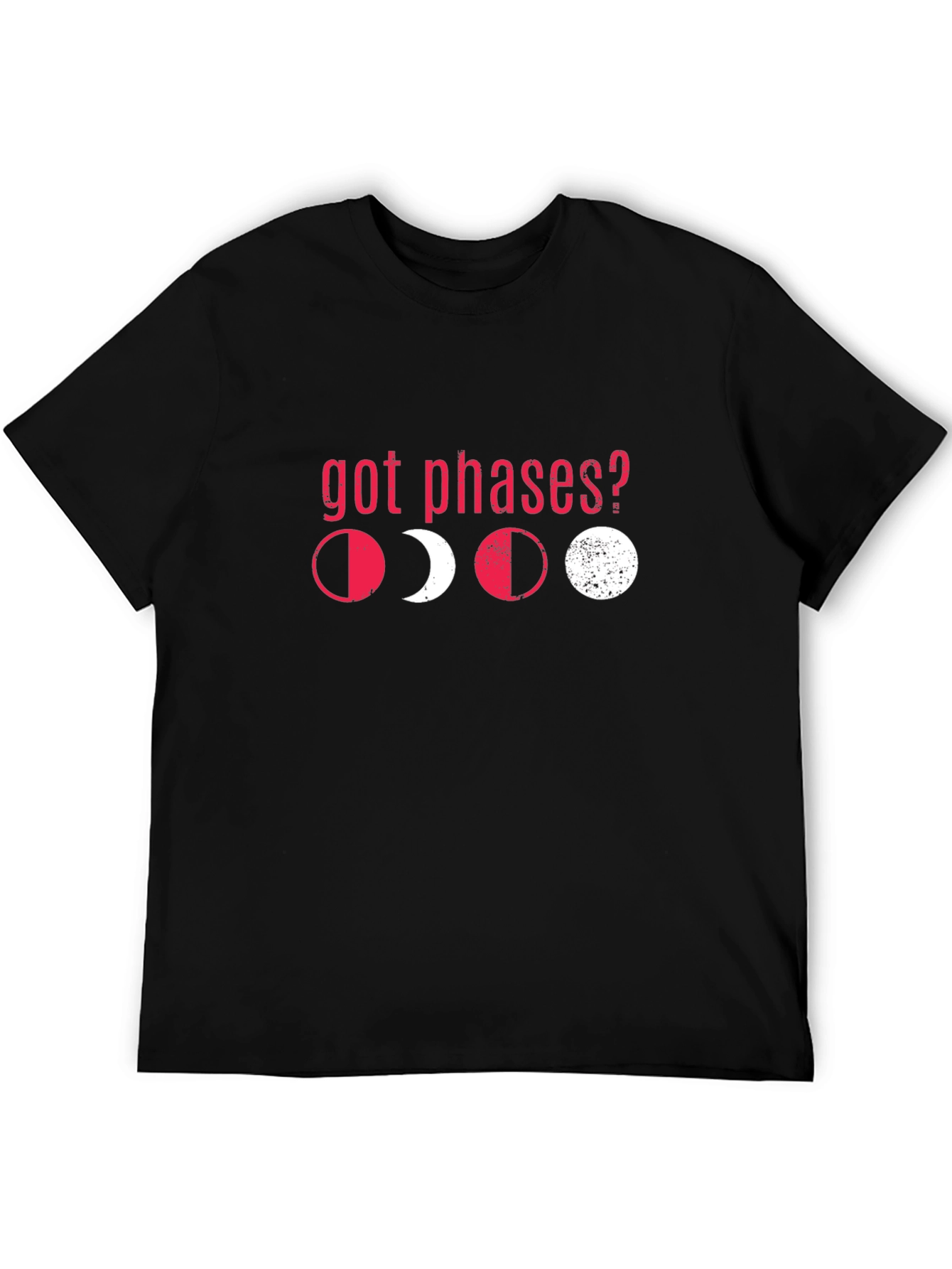 Got Phases? Black Graphic T-Shirt