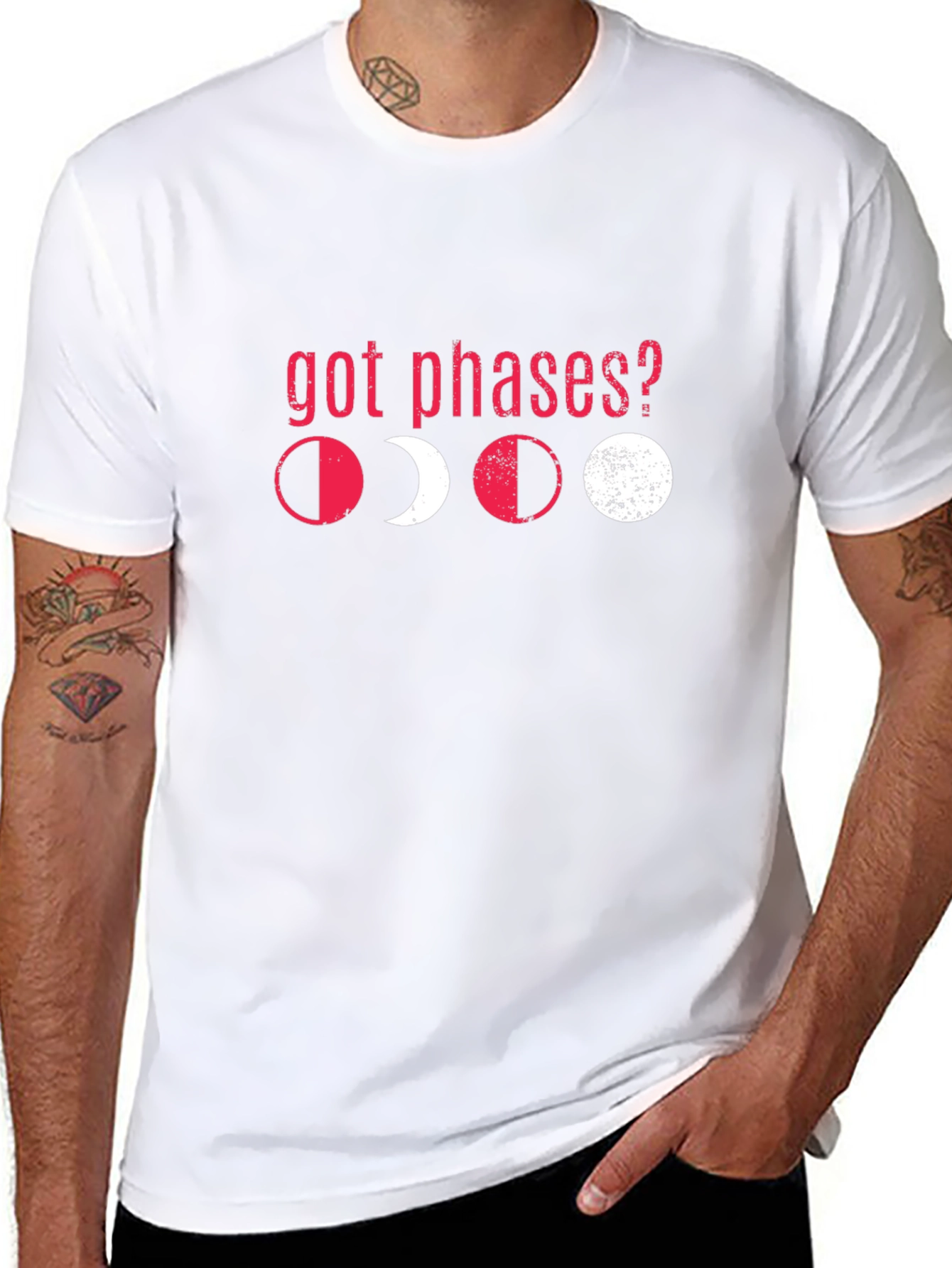 Got Phases? Black Graphic T-Shirt