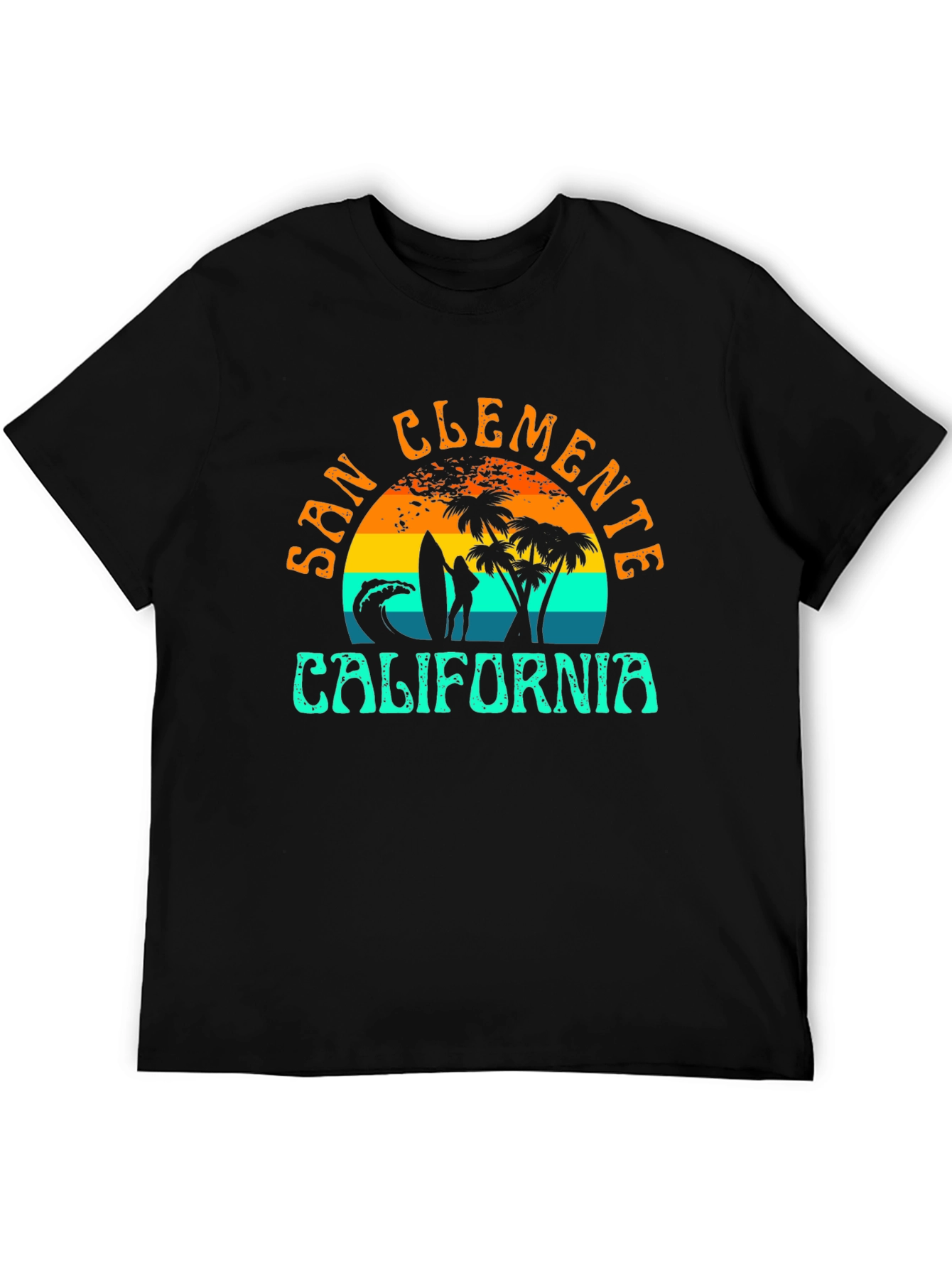 San Clemente California T-Shirt Retro Surf Design