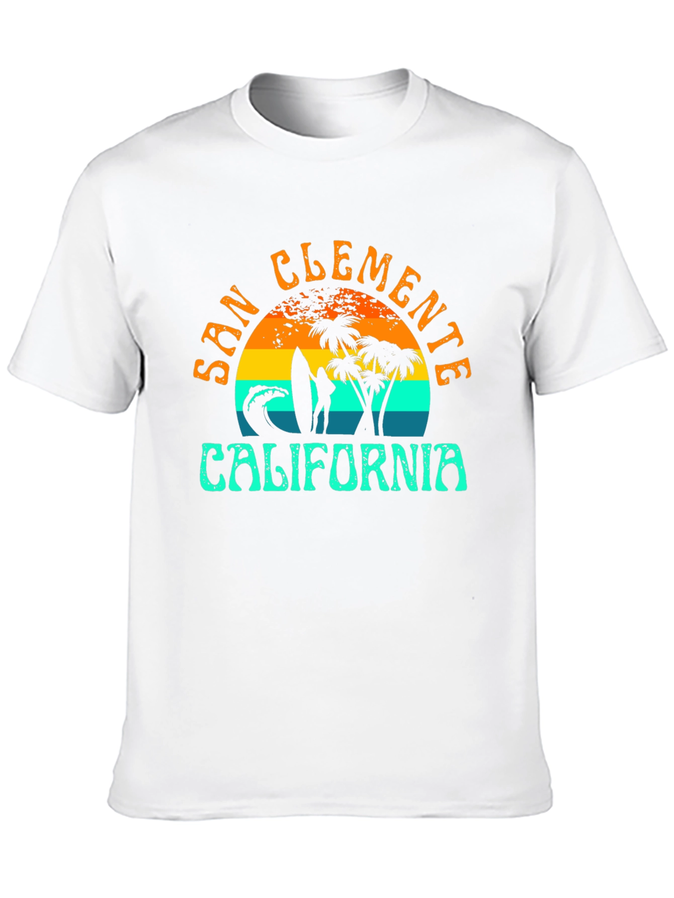San Clemente California T-Shirt Retro Surf Design