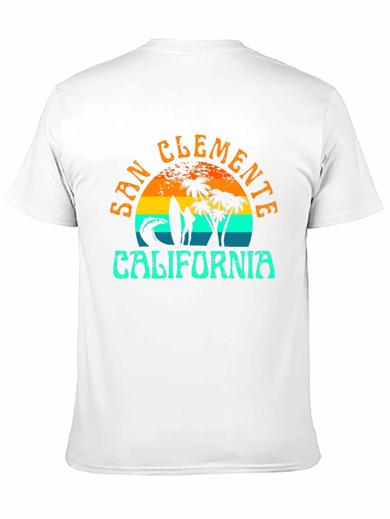 San Clemente California T-Shirt Retro Surf Design