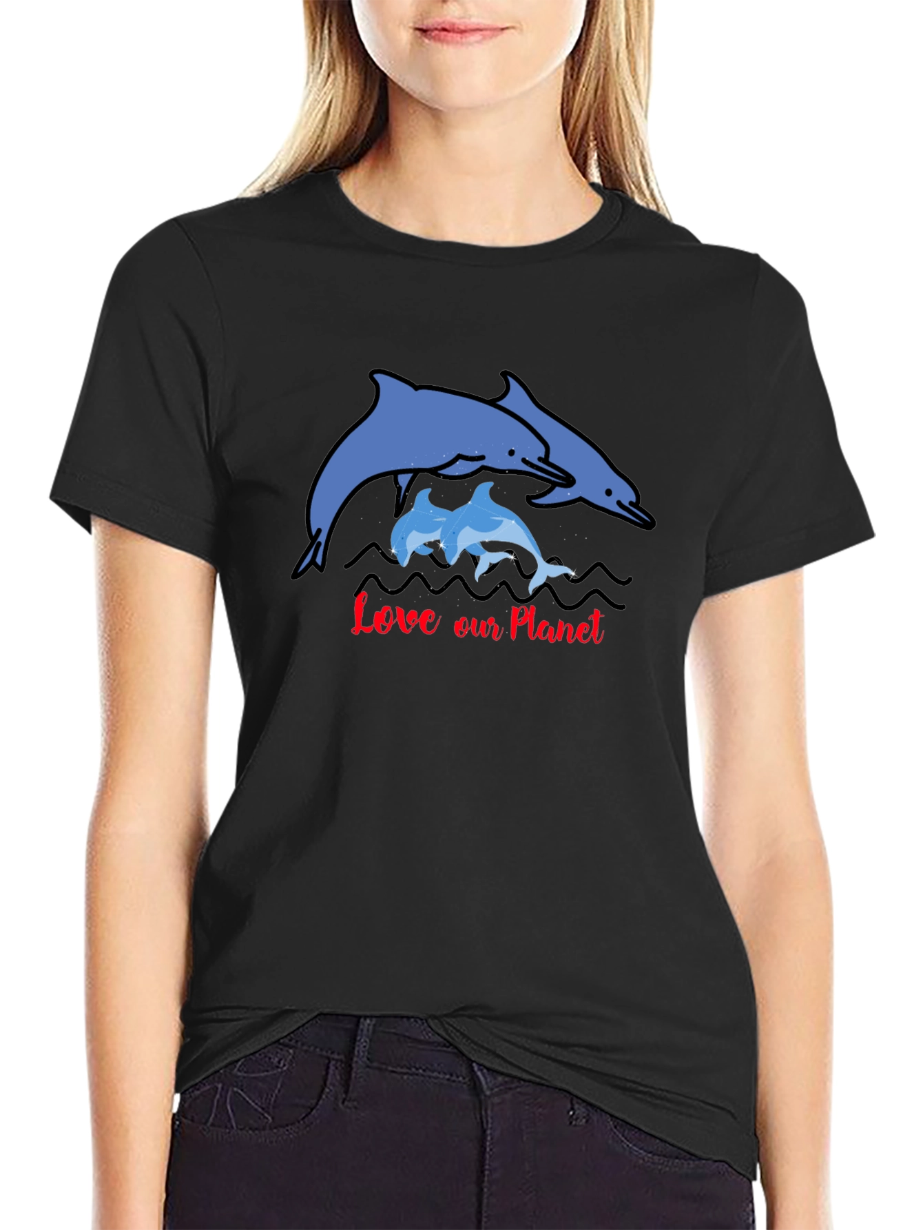 Love Our Planet Dolphin Graphic Tee