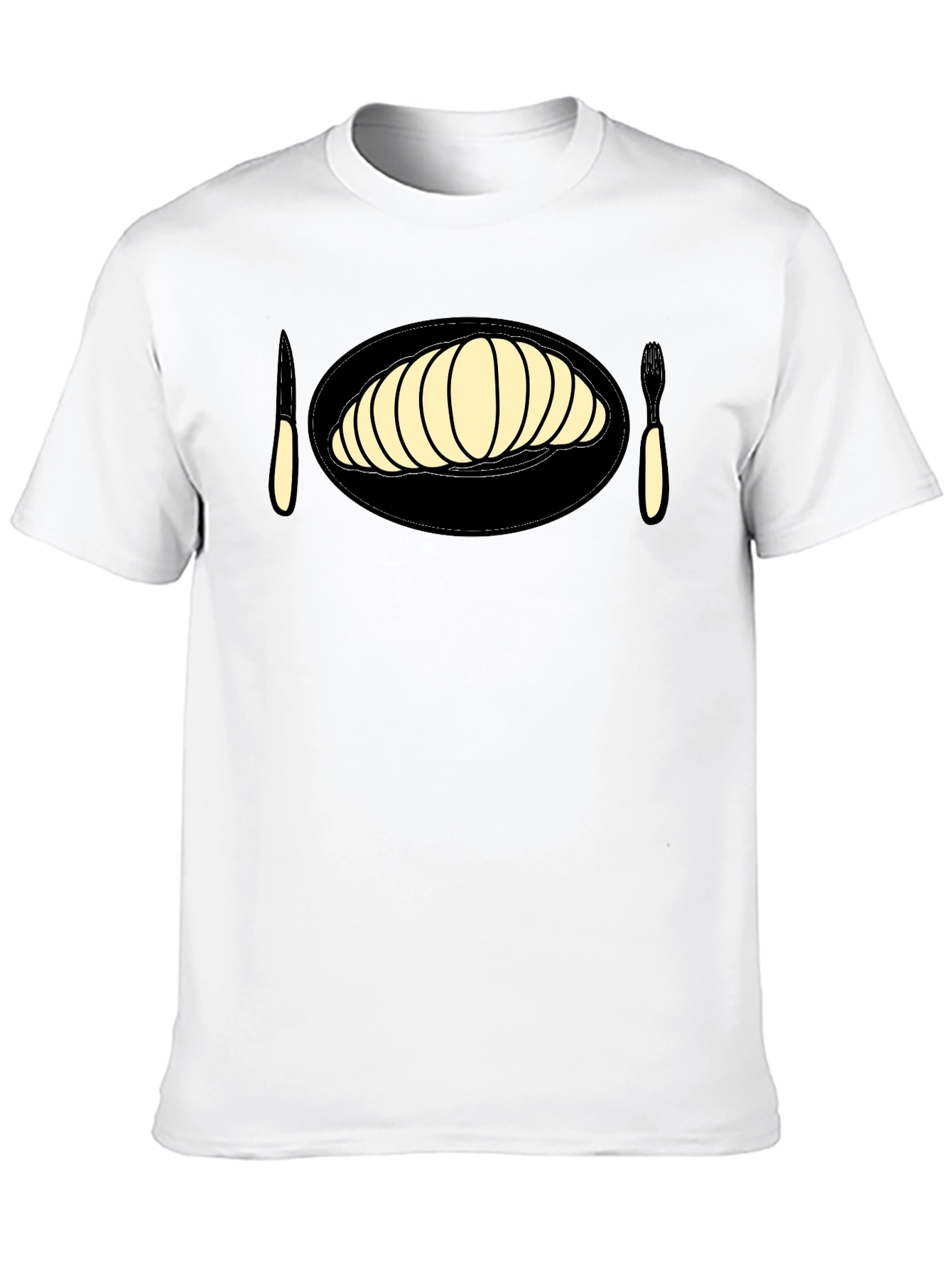 Croissant Graphic Tee - Unique Foodie Fashion