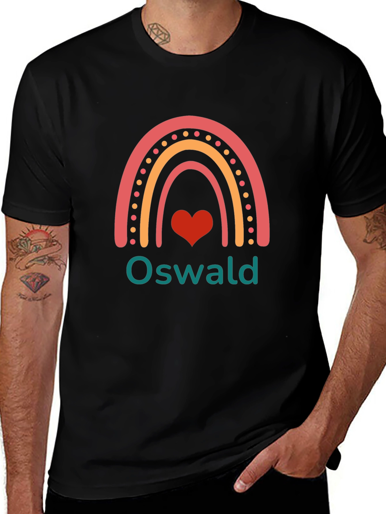 Oswald Rainbow Heart T-Shirt