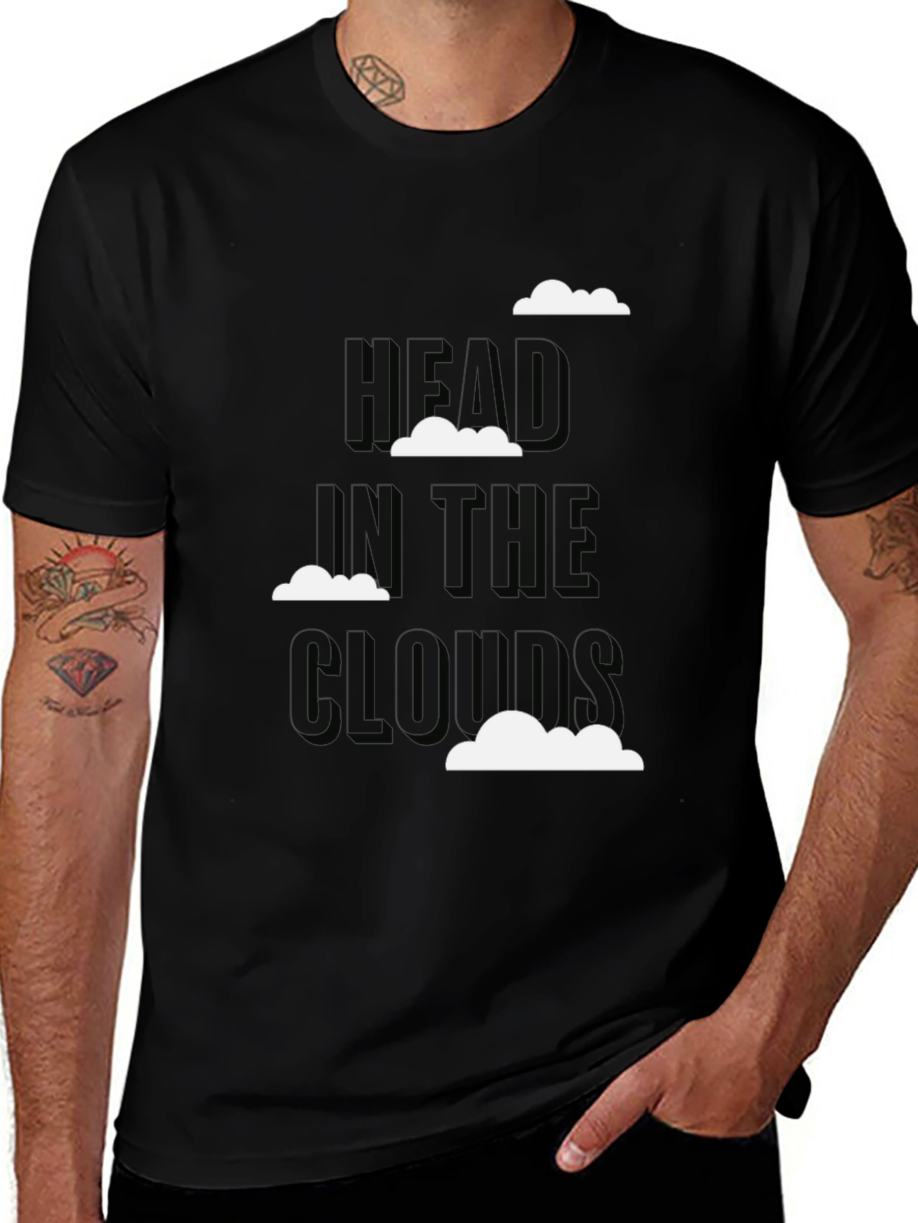 Head in the Clouds Graphic Tee - Black