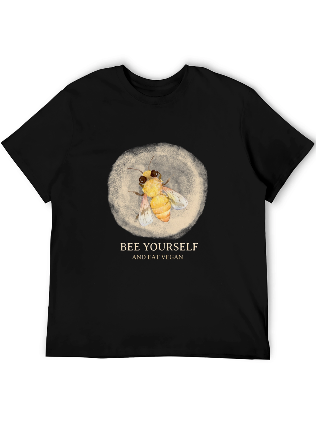 Bee Yourself Vegan T-Shirt - Black Graphic Tee
