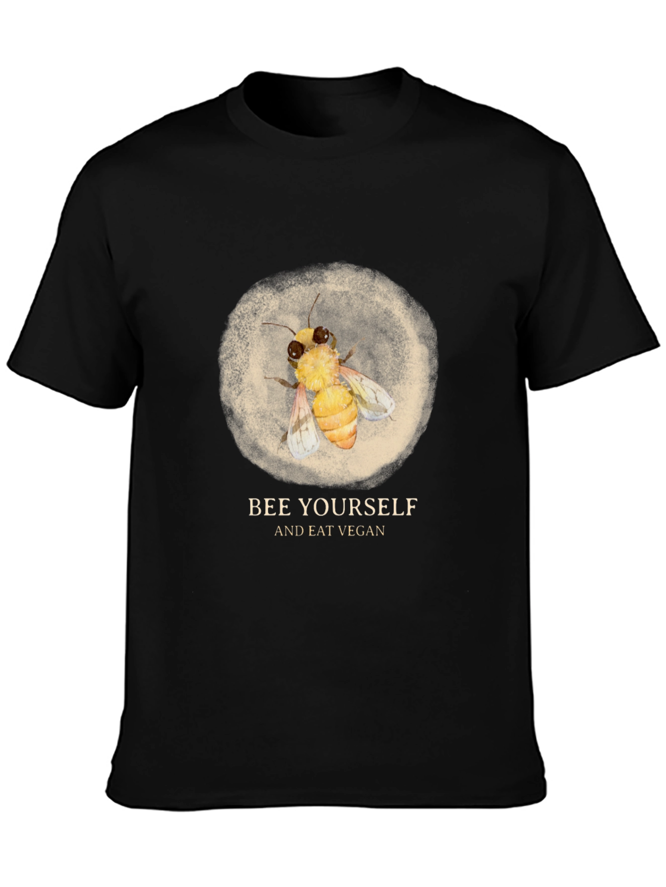 Bee Yourself Vegan T-Shirt - Black Graphic Tee