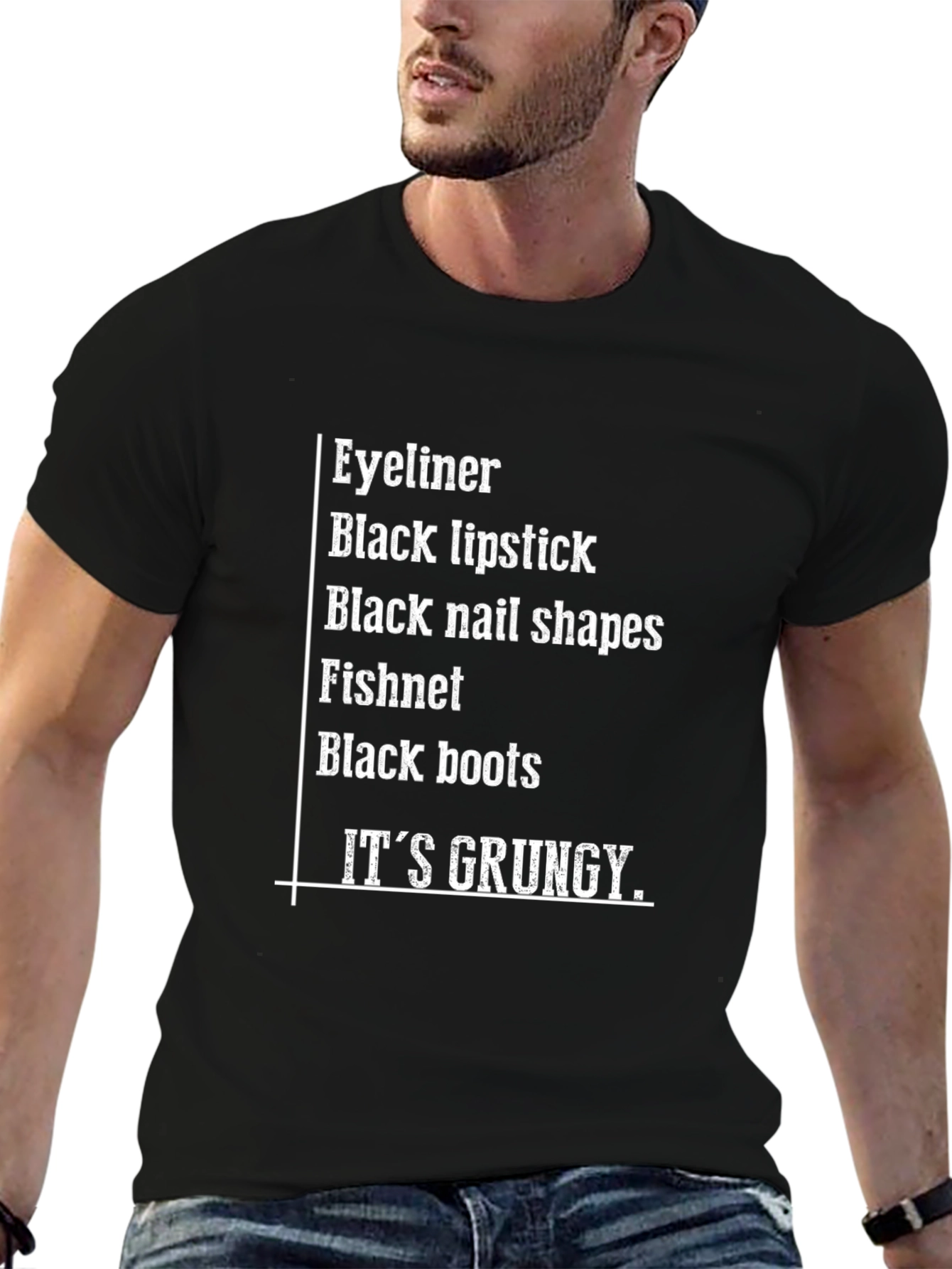 Grunge Aesthetic T-Shirt - Eyeliner Boots