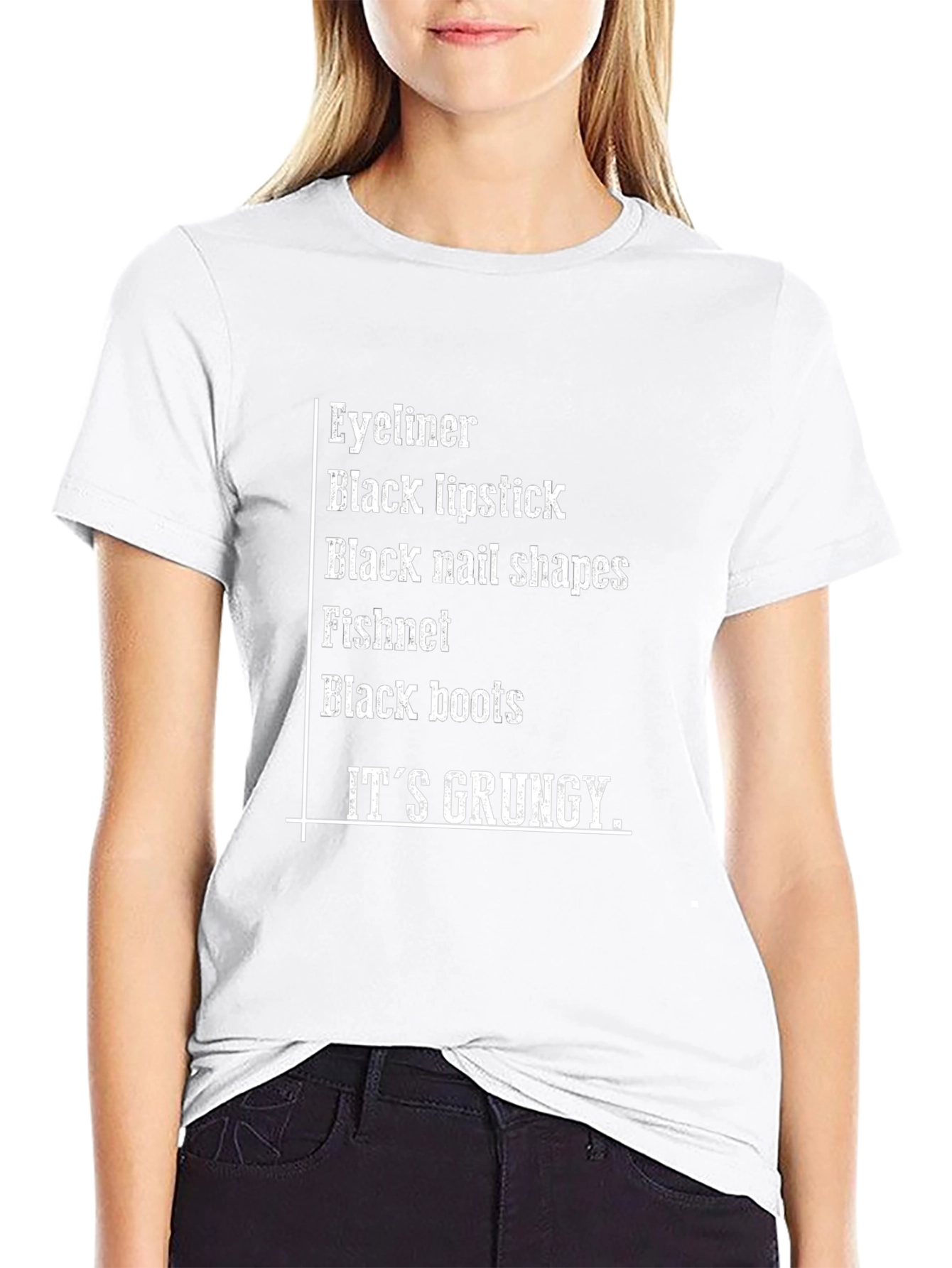 Grunge Aesthetic T-Shirt - Eyeliner Boots