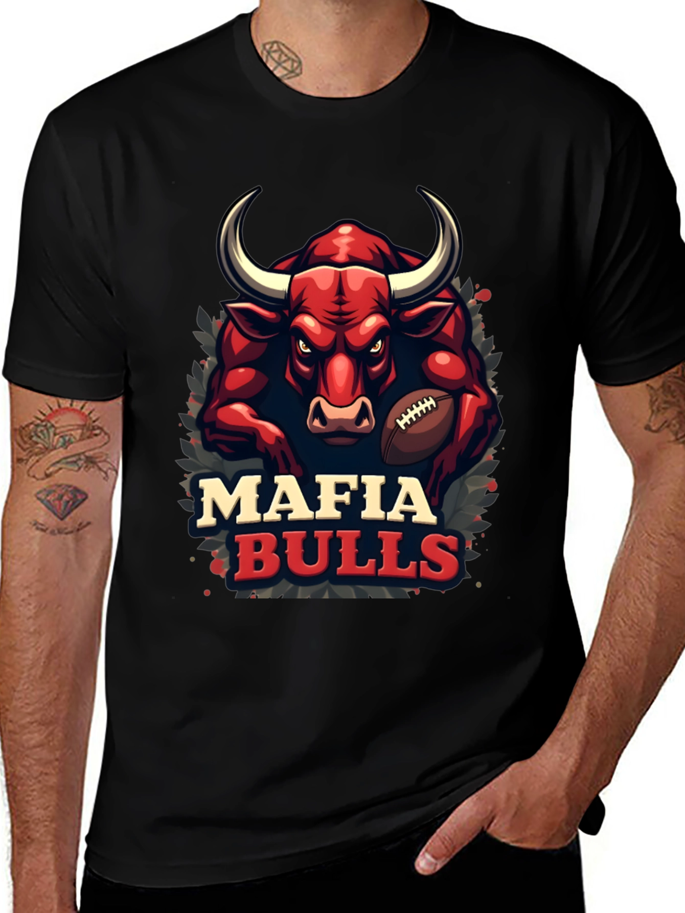 Mafia Bulls Graphic Tee - Bold Design