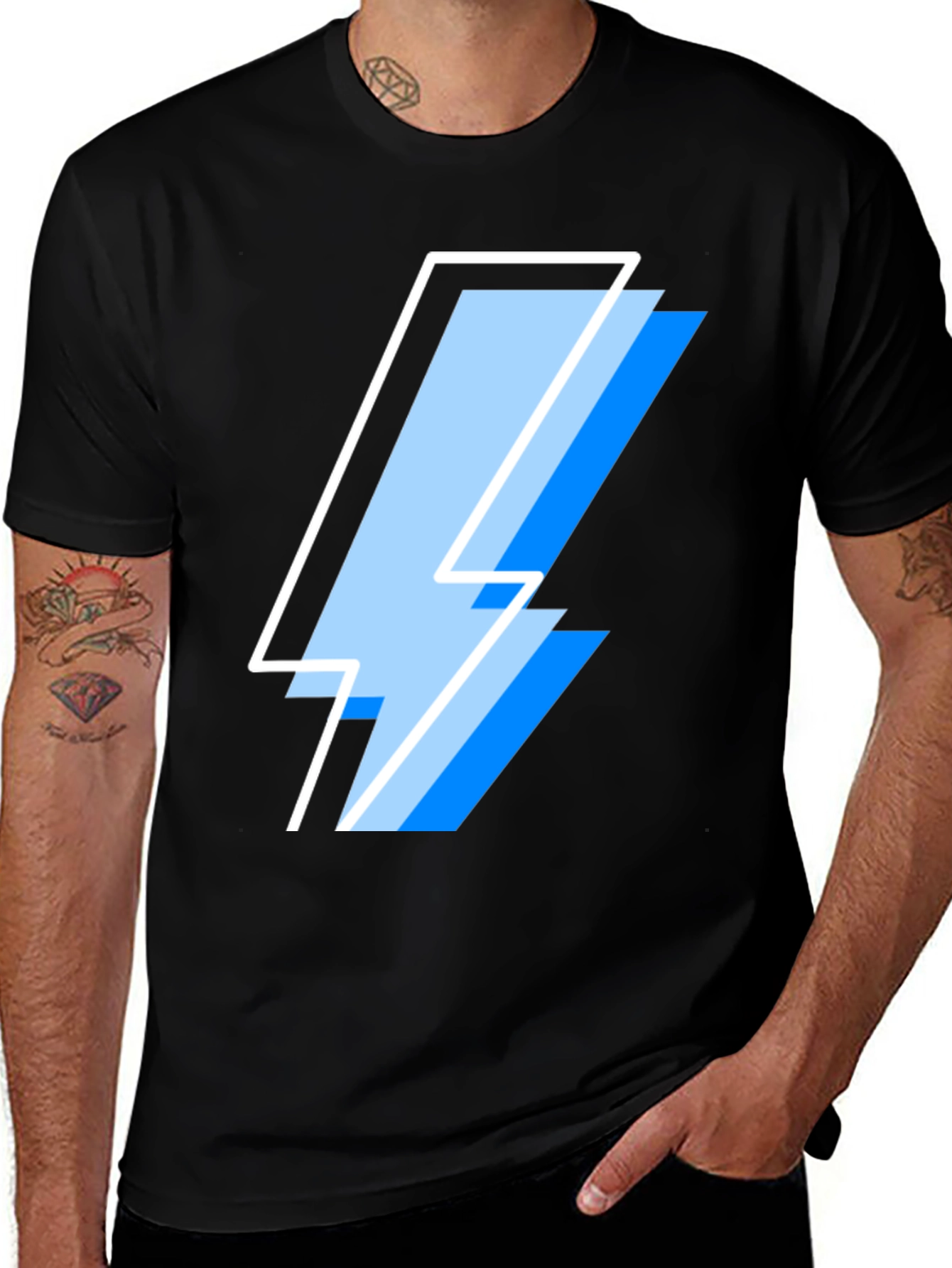 Lightning Bolt Graphic Tee - Cool Casual Style