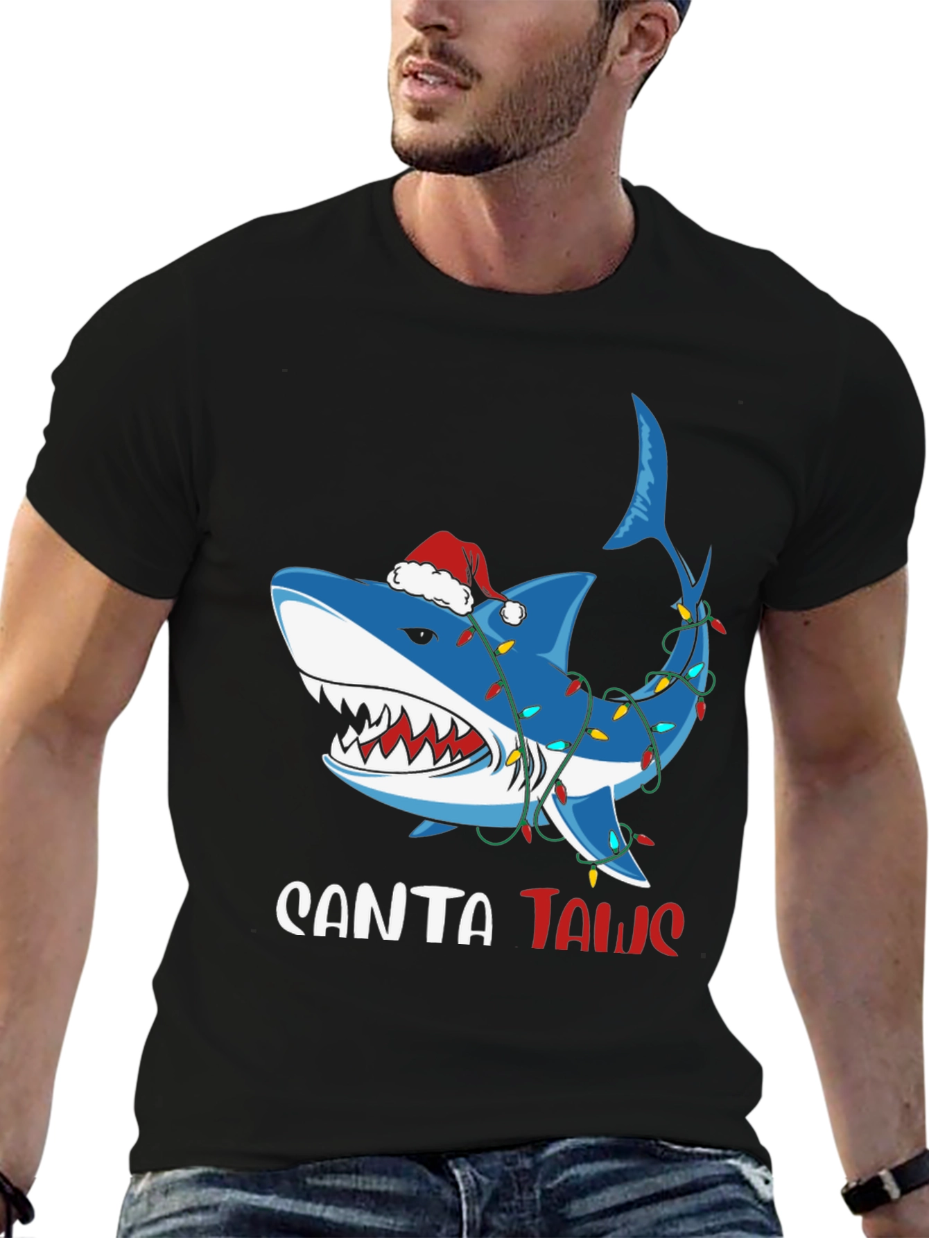 Santa Jaws Christmas Shark T-Shirt