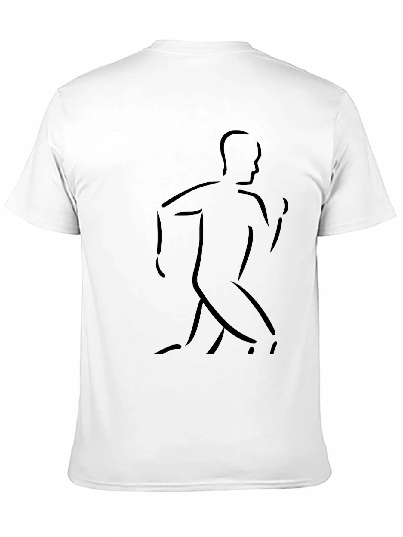 Mens Running Silhouette Graphic Tee - Black