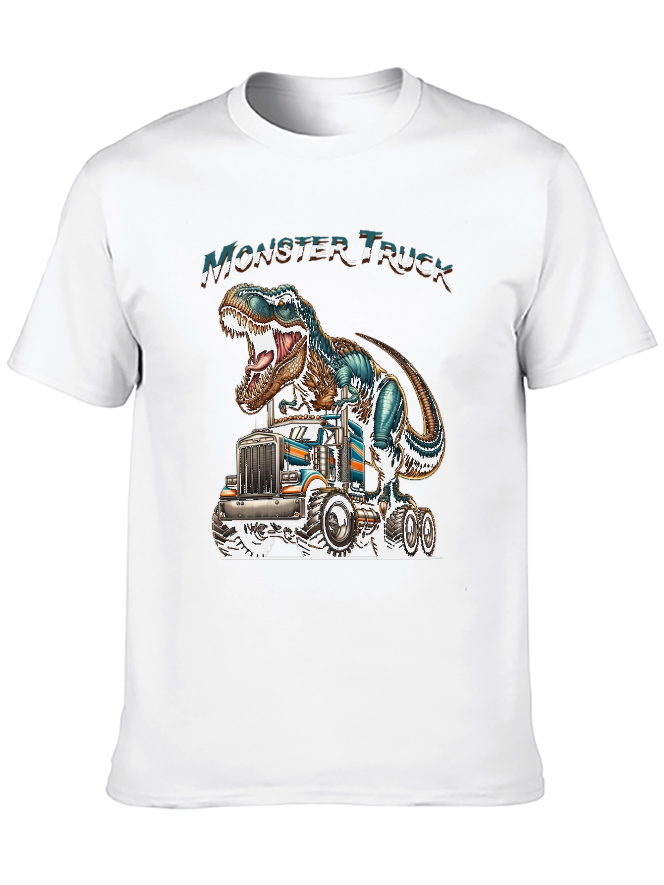 Monster Truck Dinosaur Graphic Tee