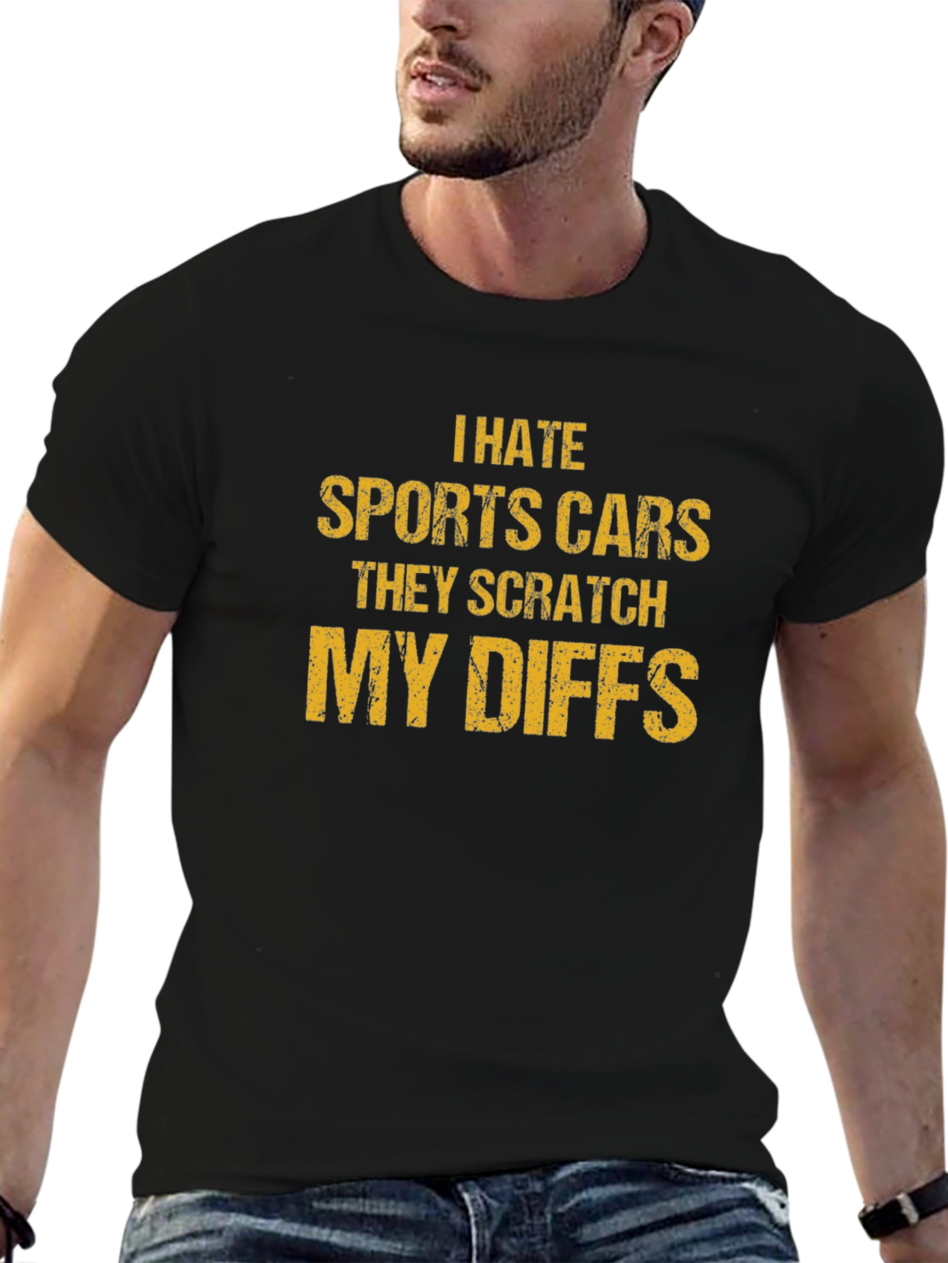 I Hate Sports Cars Funny Graphic T-Shirt