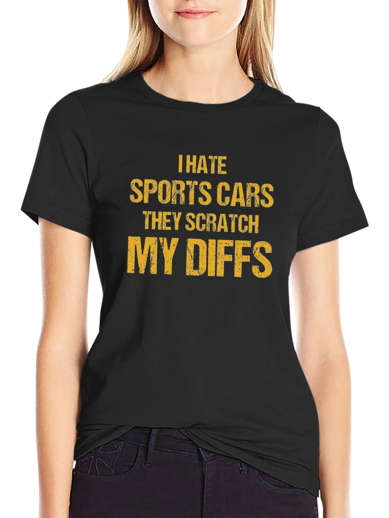 I Hate Sports Cars Funny Graphic T-Shirt
