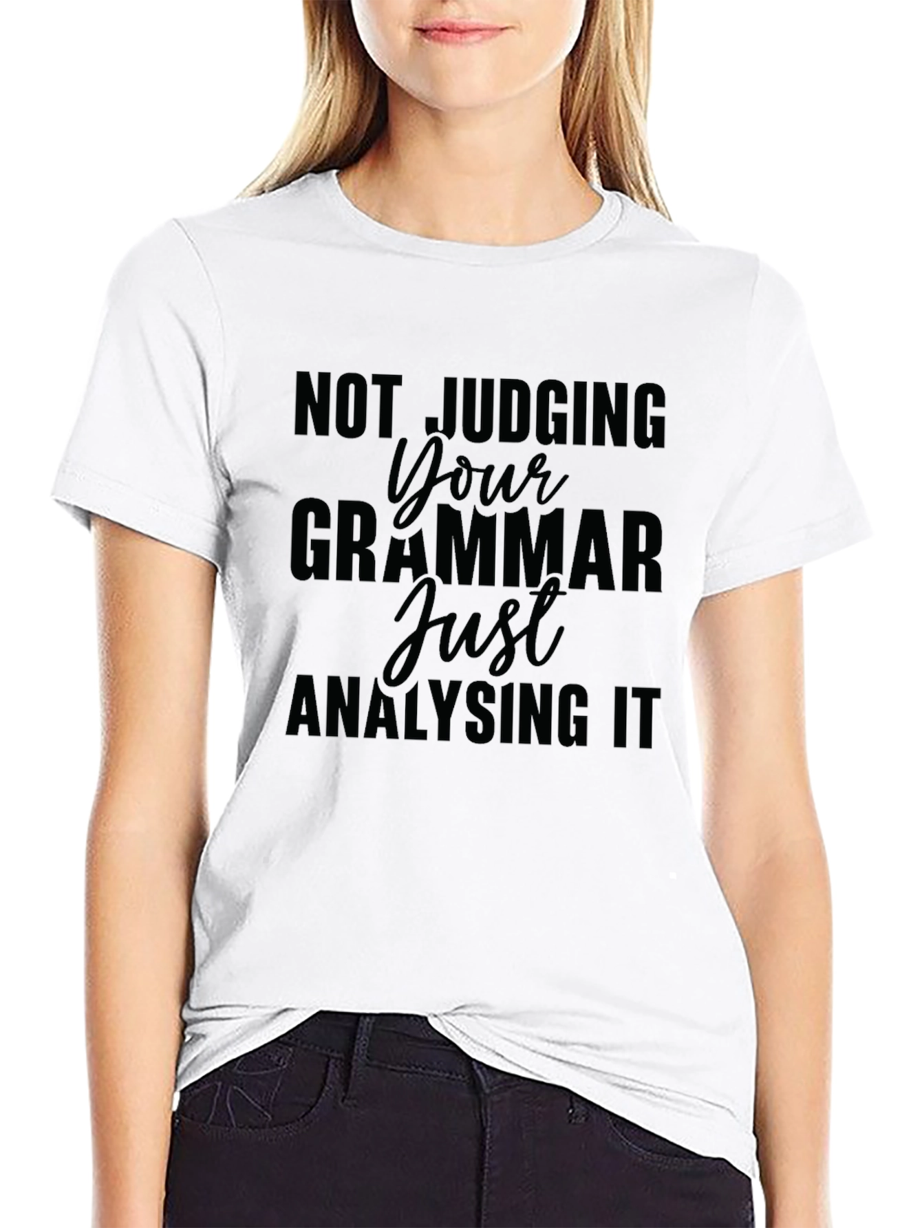Funny Grammar Analyst Black T-Shirt