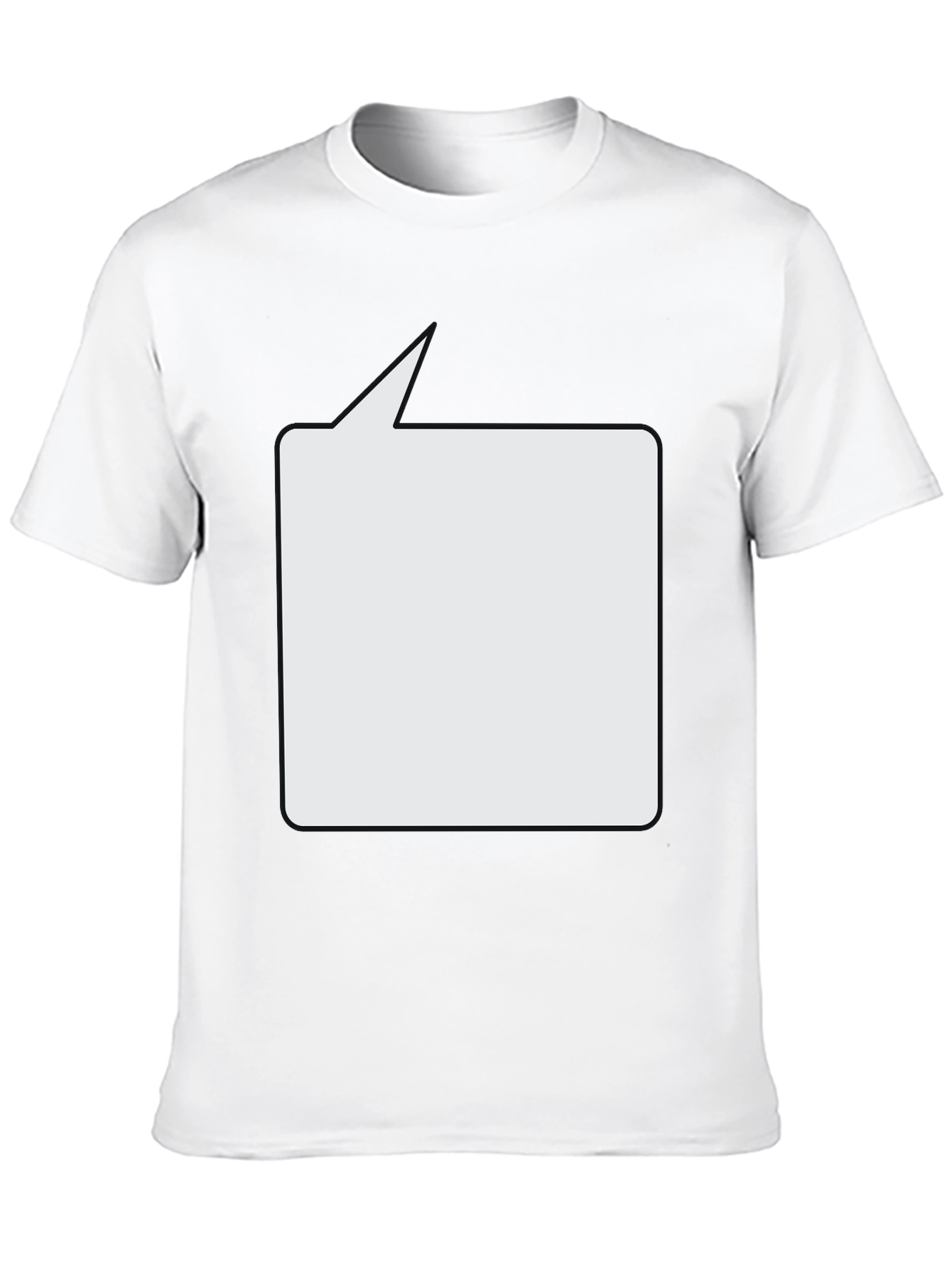 Black T-Shirt with Speech Bubble Design