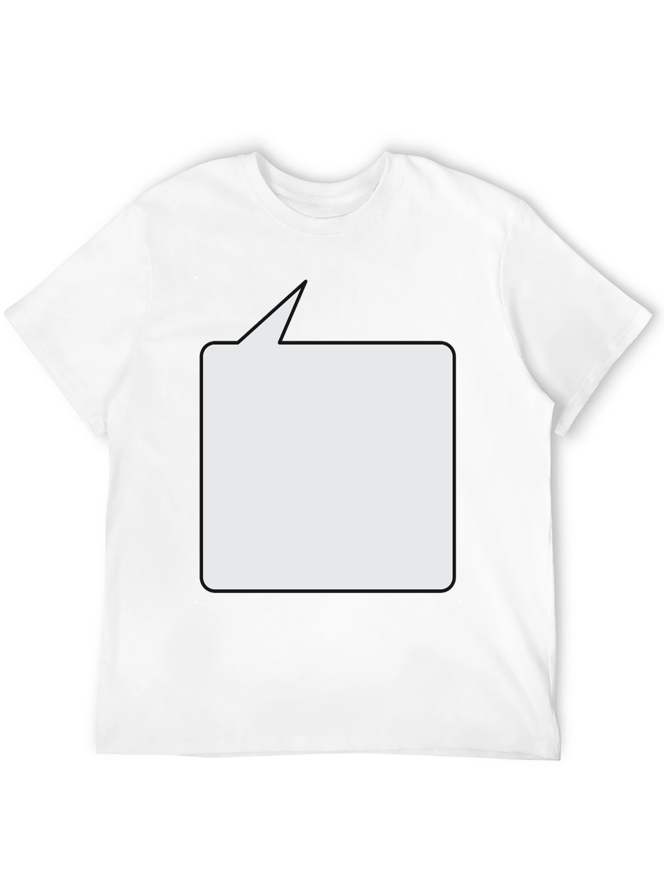 Black T-Shirt with Speech Bubble Design