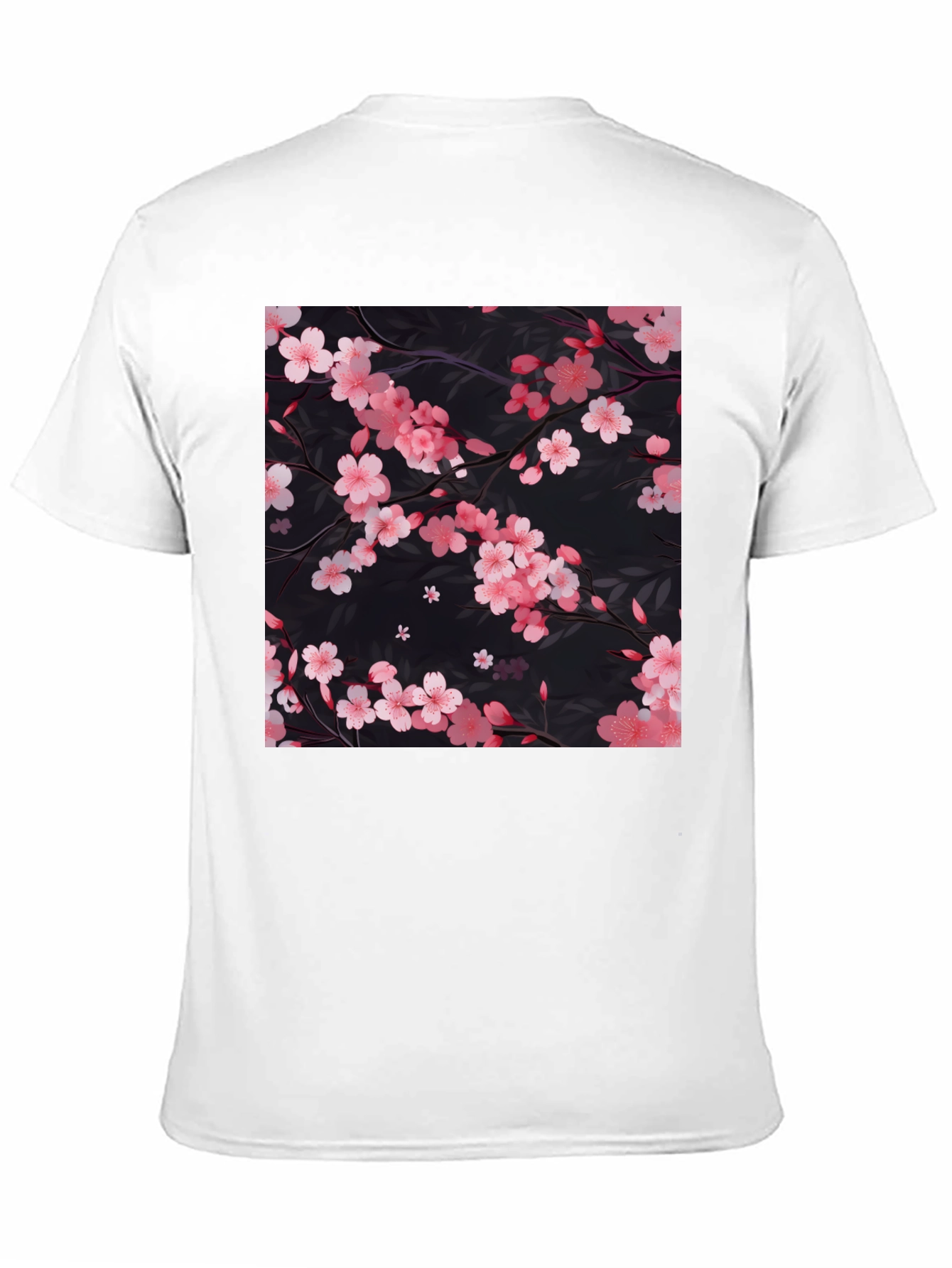 Cherry Blossom Print Black T-Shirt