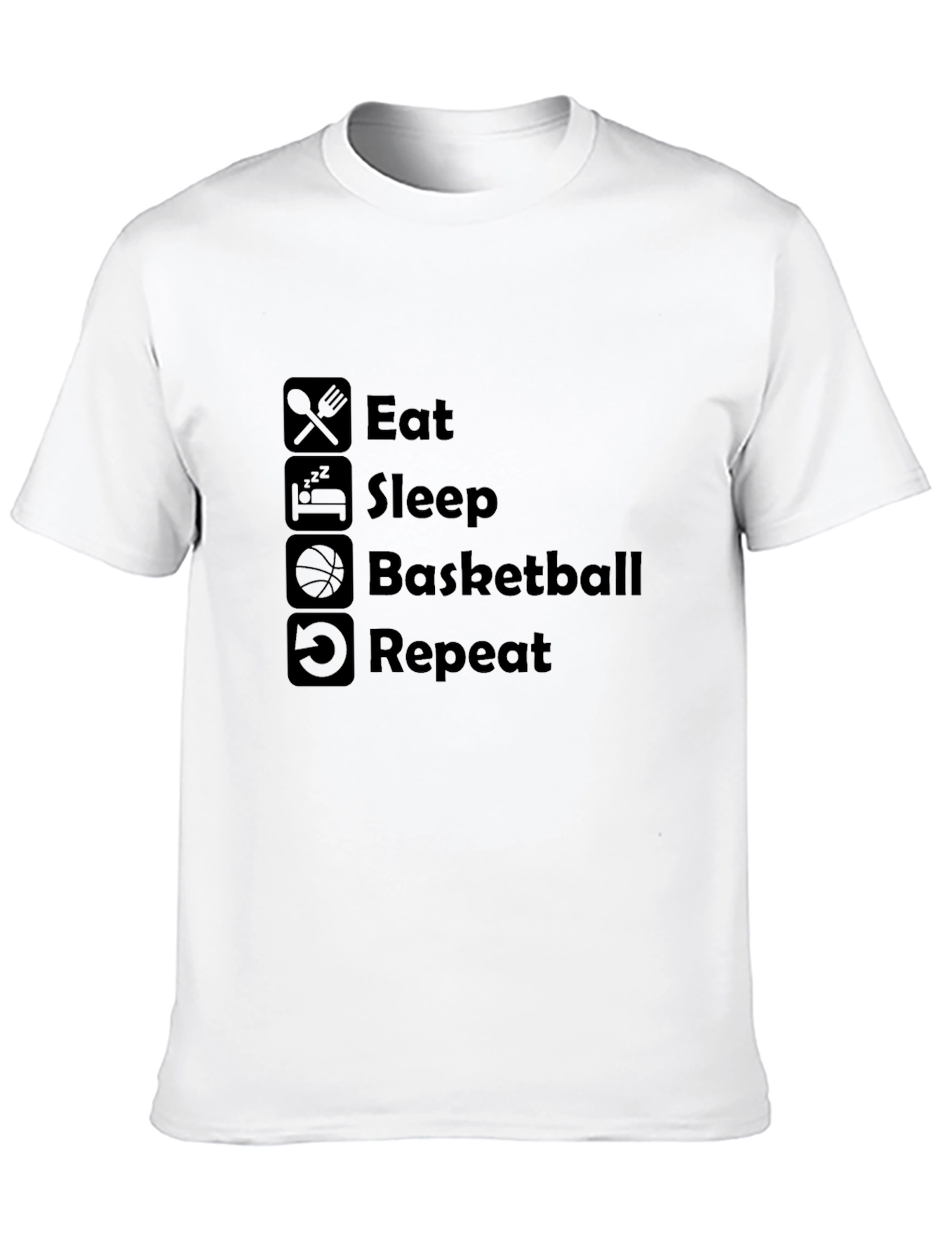 Eat Sleep Basketball Repeat Black T-Shirt