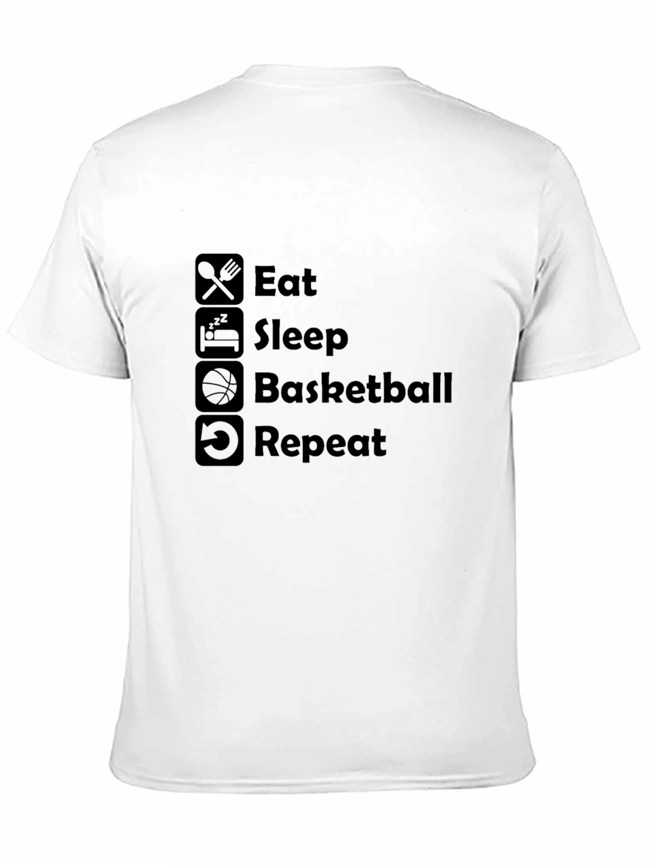 Eat Sleep Basketball Repeat Black T-Shirt
