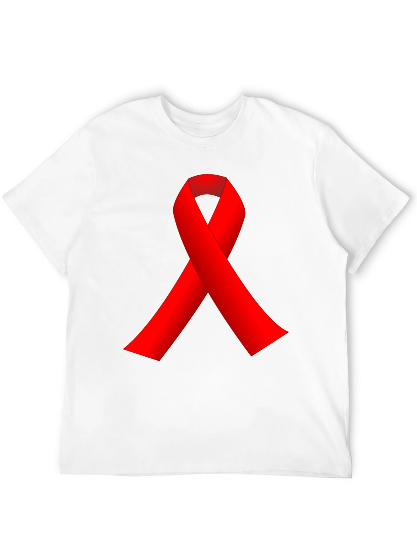 Red Ribbon Black T-Shirt - AIDS Awareness