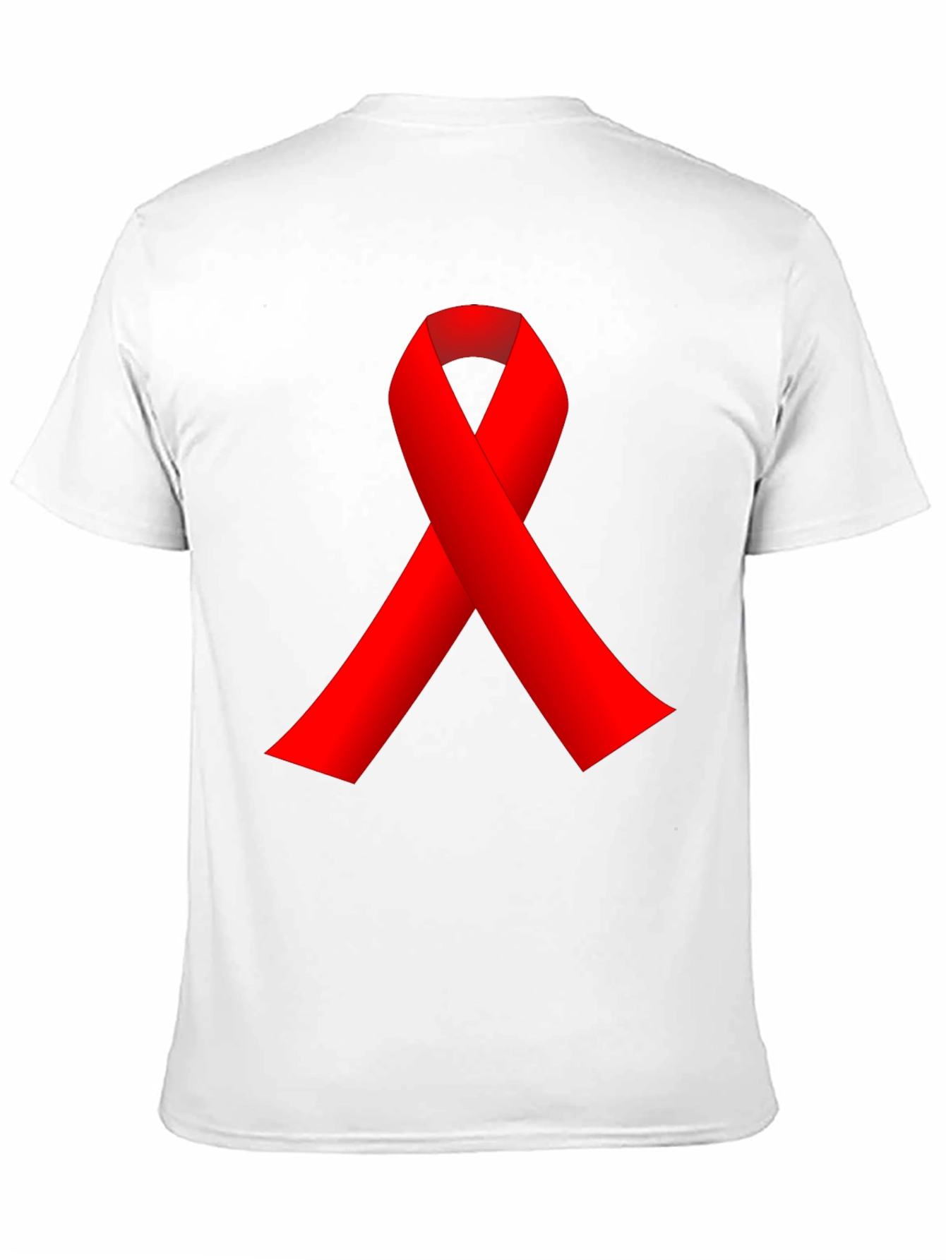 Red Ribbon Black T-Shirt - AIDS Awareness