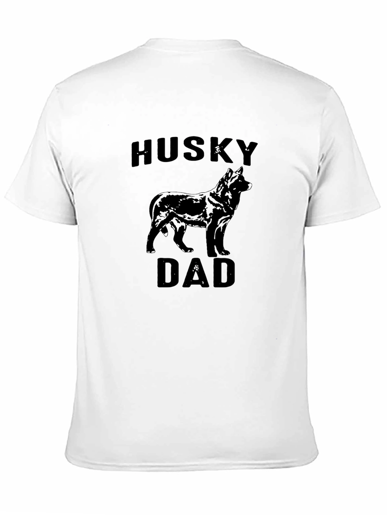Husky Dad Black Graphic Tee Shirt