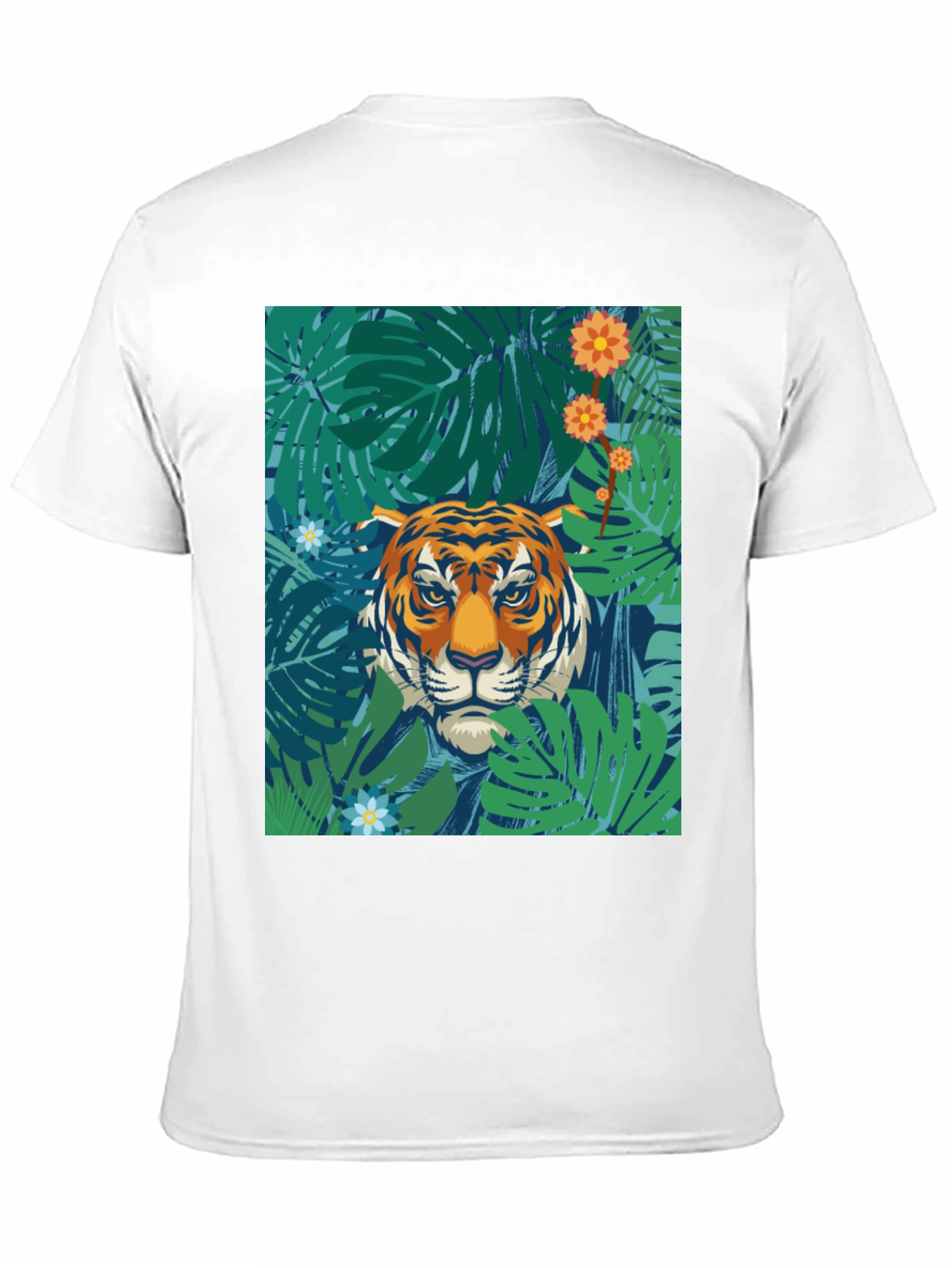 Jungle Tiger Graphic Tee - Black Cotton T-Shirt