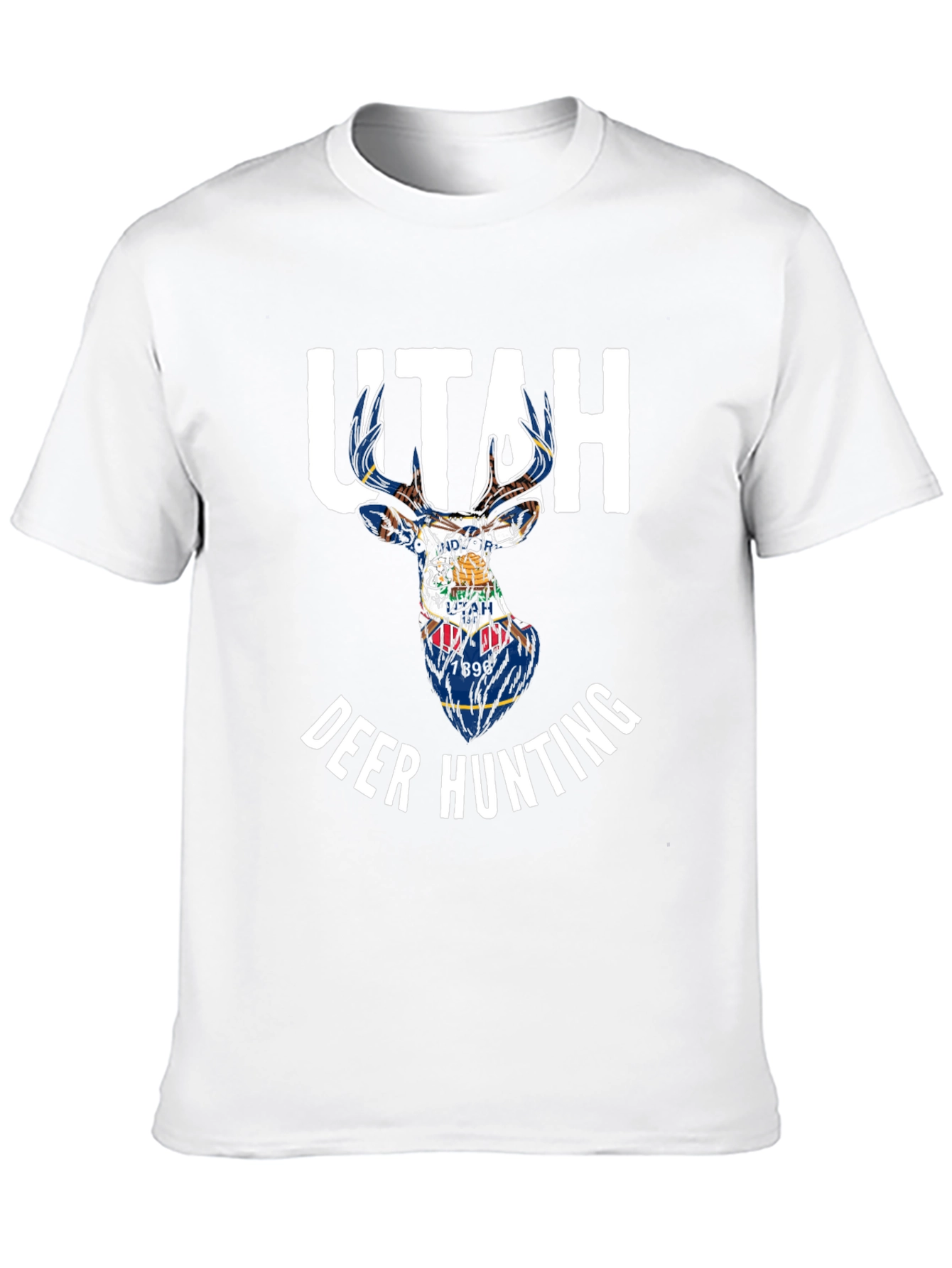 Utah Deer Hunting State Flag T-Shirt