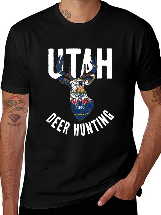 Utah Deer Hunting State Flag T-Shirt