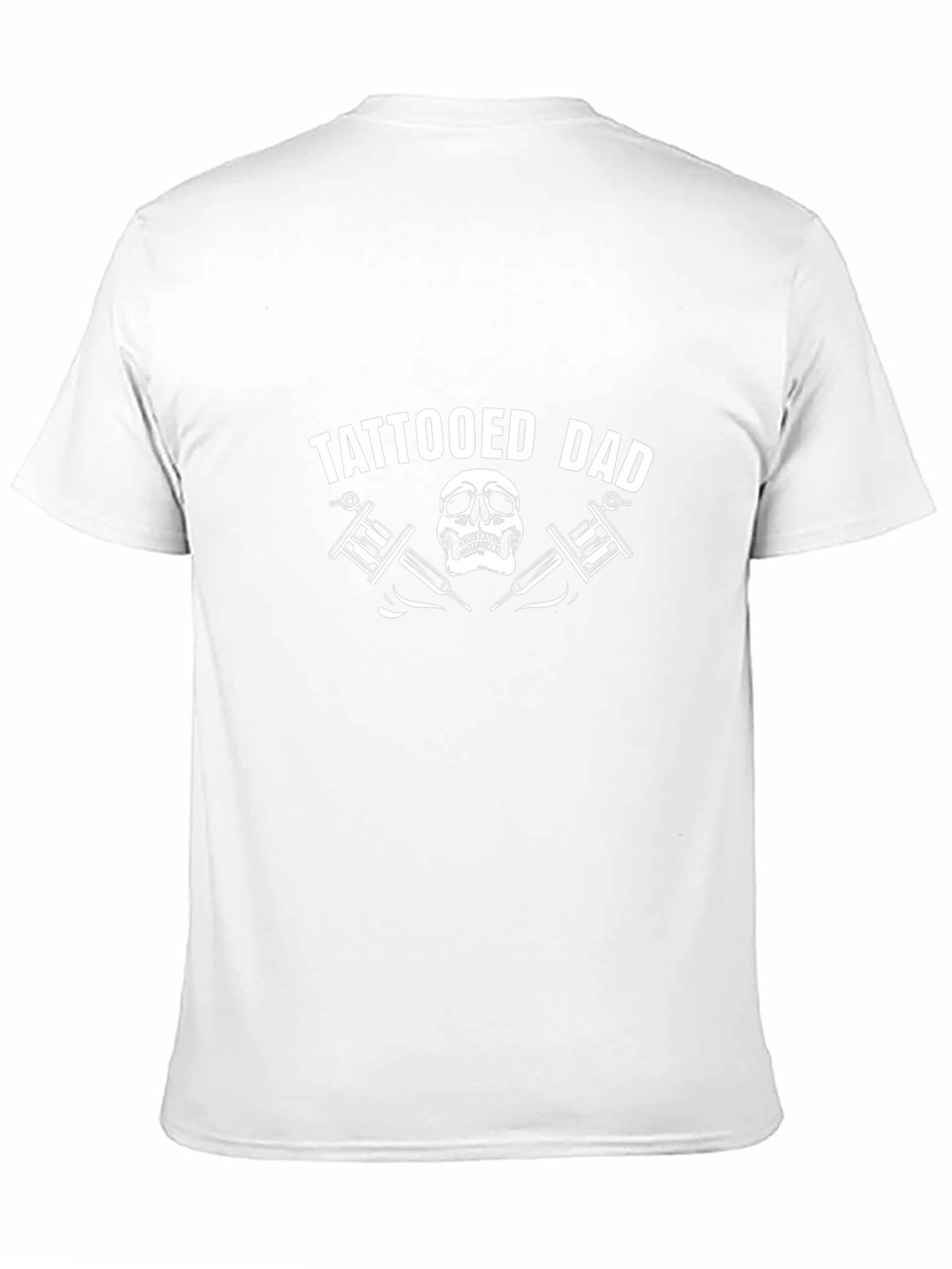 Tattooed Dad T-Shirt - Skull & Tattoo Machine Design