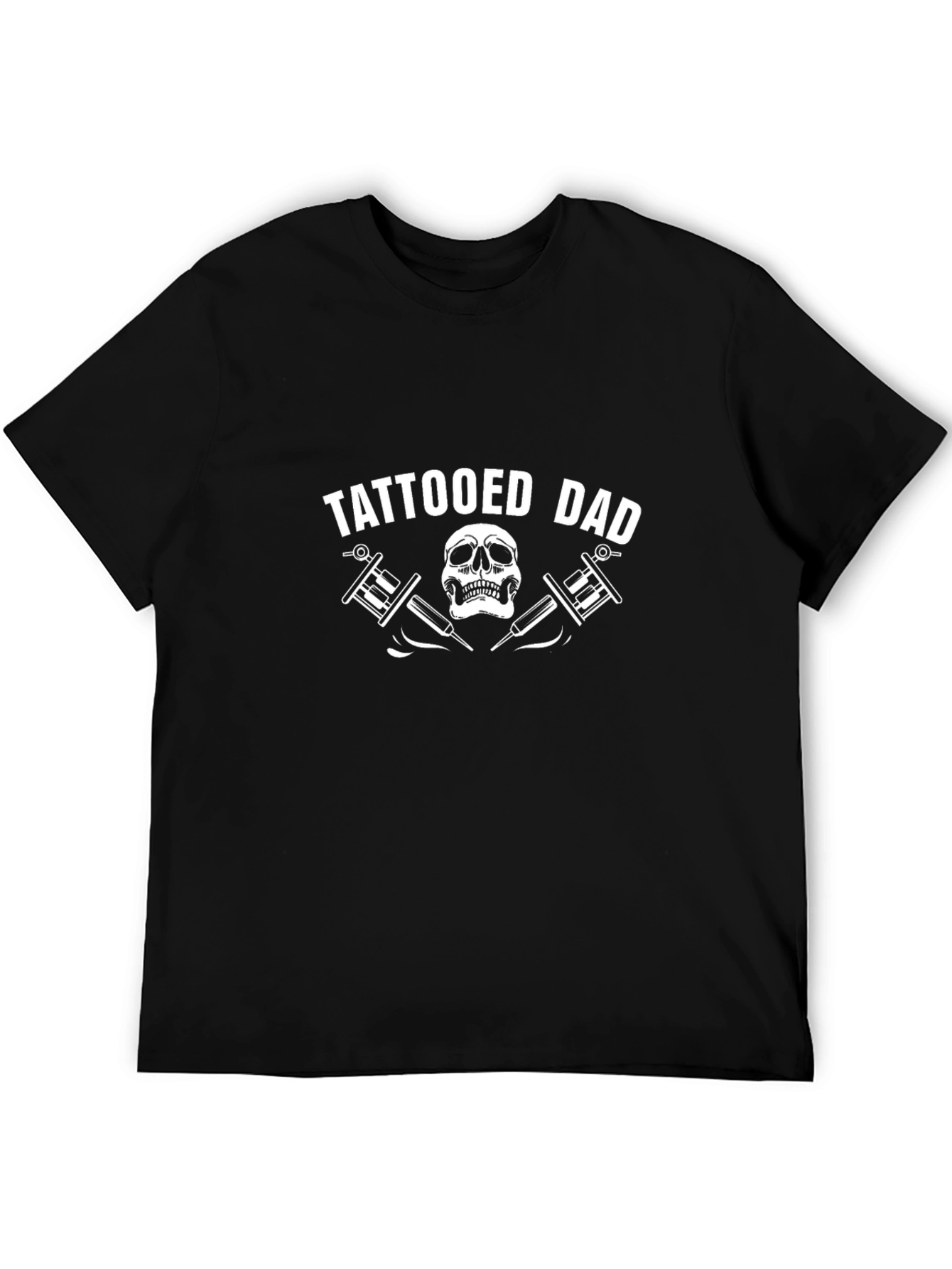 Tattooed Dad T-Shirt - Skull & Tattoo Machine Design