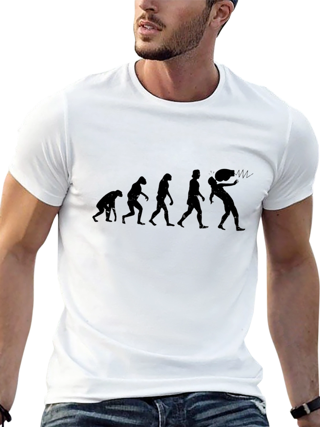 Evolution of Bad Ideas Black T-Shirt