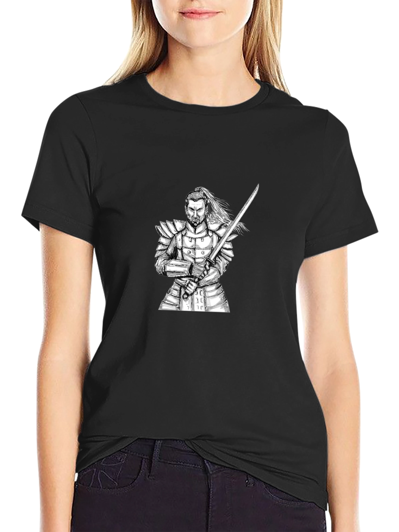 Samurai Warrior Graphic Black T-Shirt